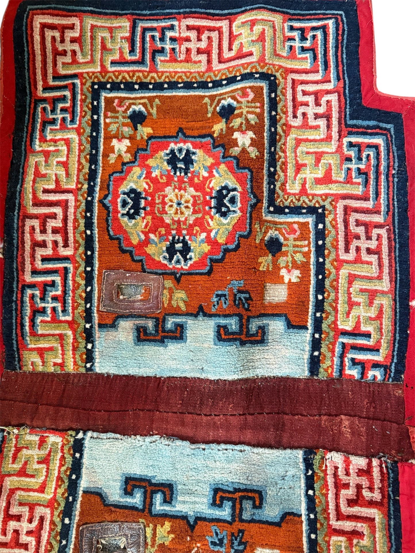 An antique Tibetan saddle rug