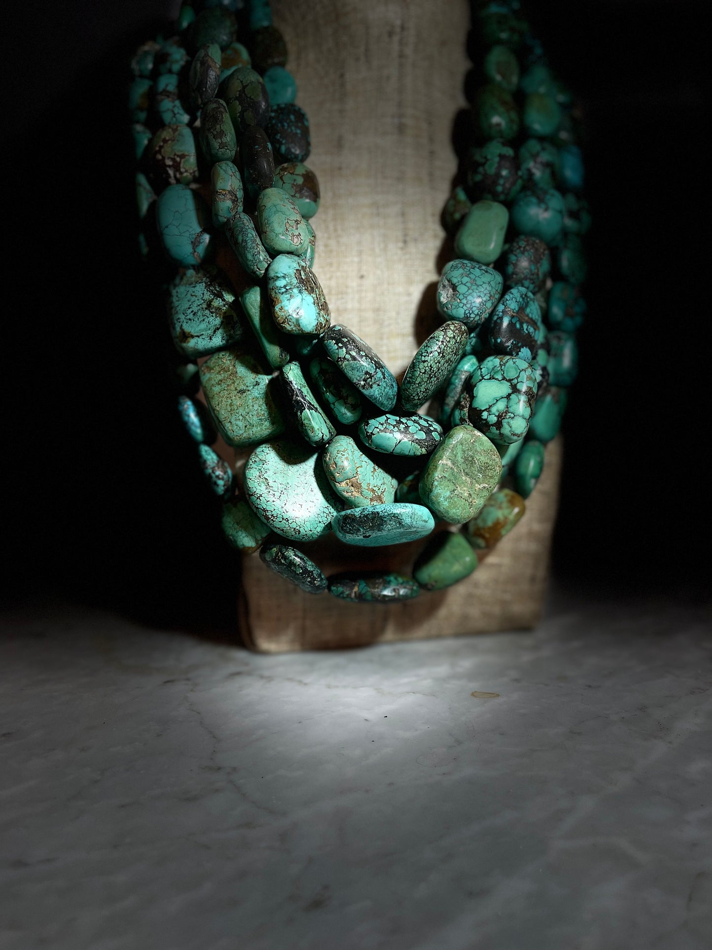 Necklaces with antique Tibetan / Ladakhi turquoise beads