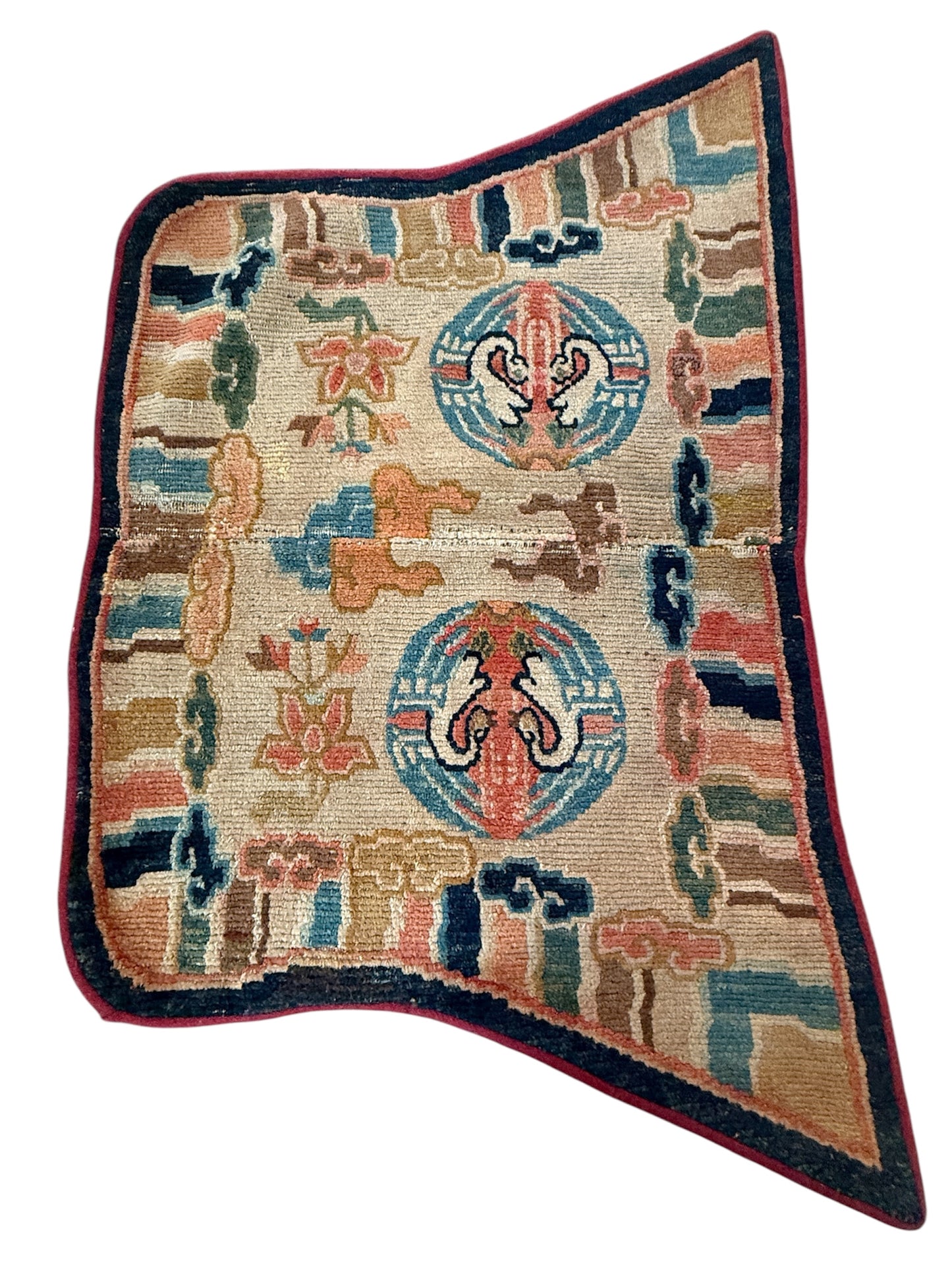 Antique Tibetan saddle rug
