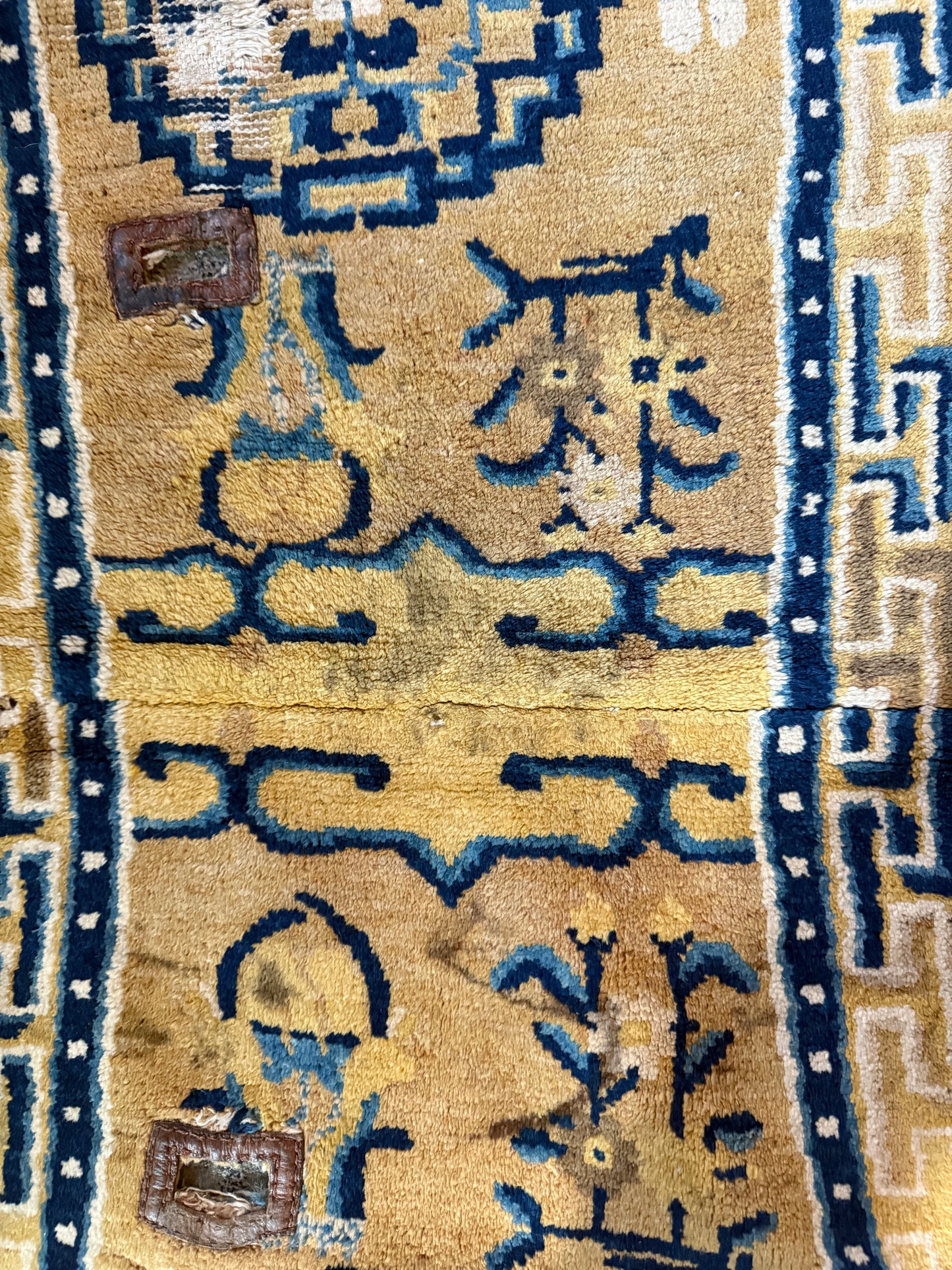 Antique Tibetan saddle rug