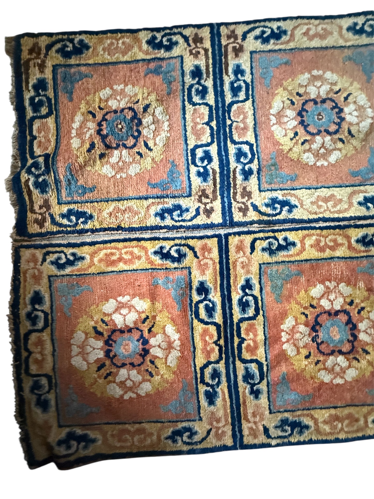 Antique five seater pair temple rug