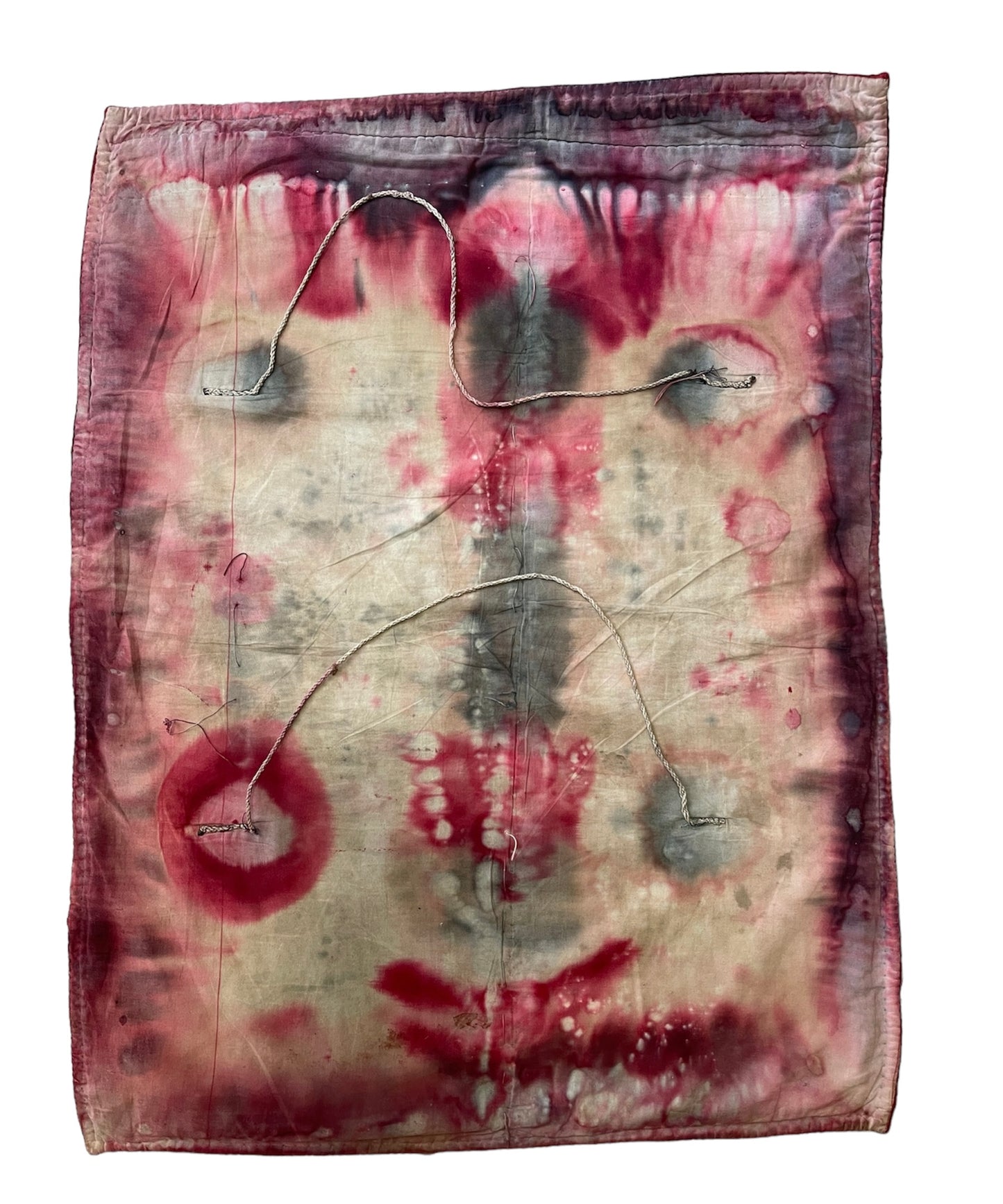 An early 20th C., antique Tibetan floral cushion rug