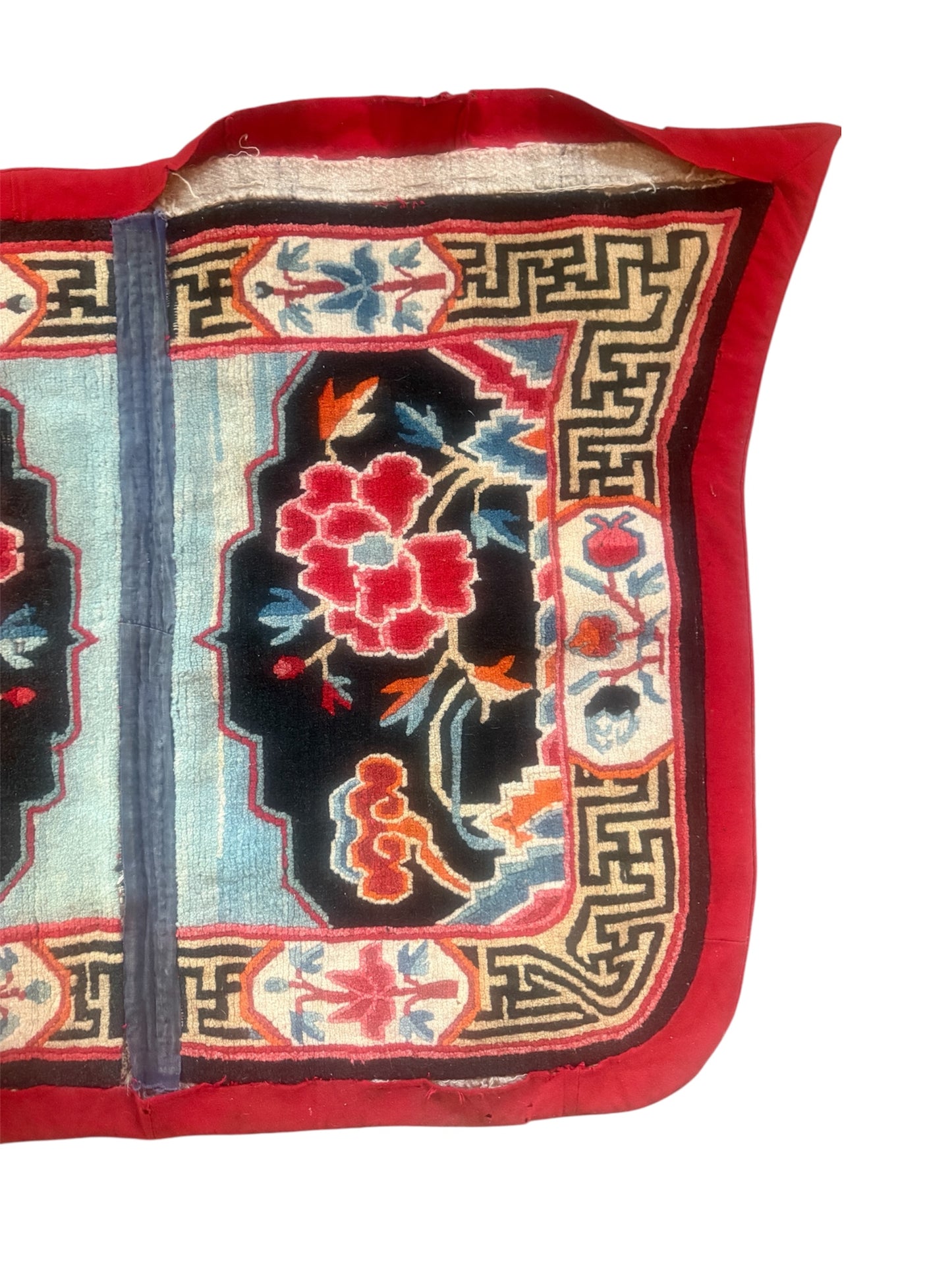 Antique Tibetan saddle rug