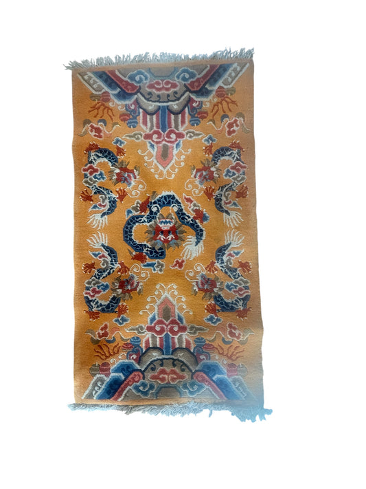 Vintage Tibetan  dragon rug