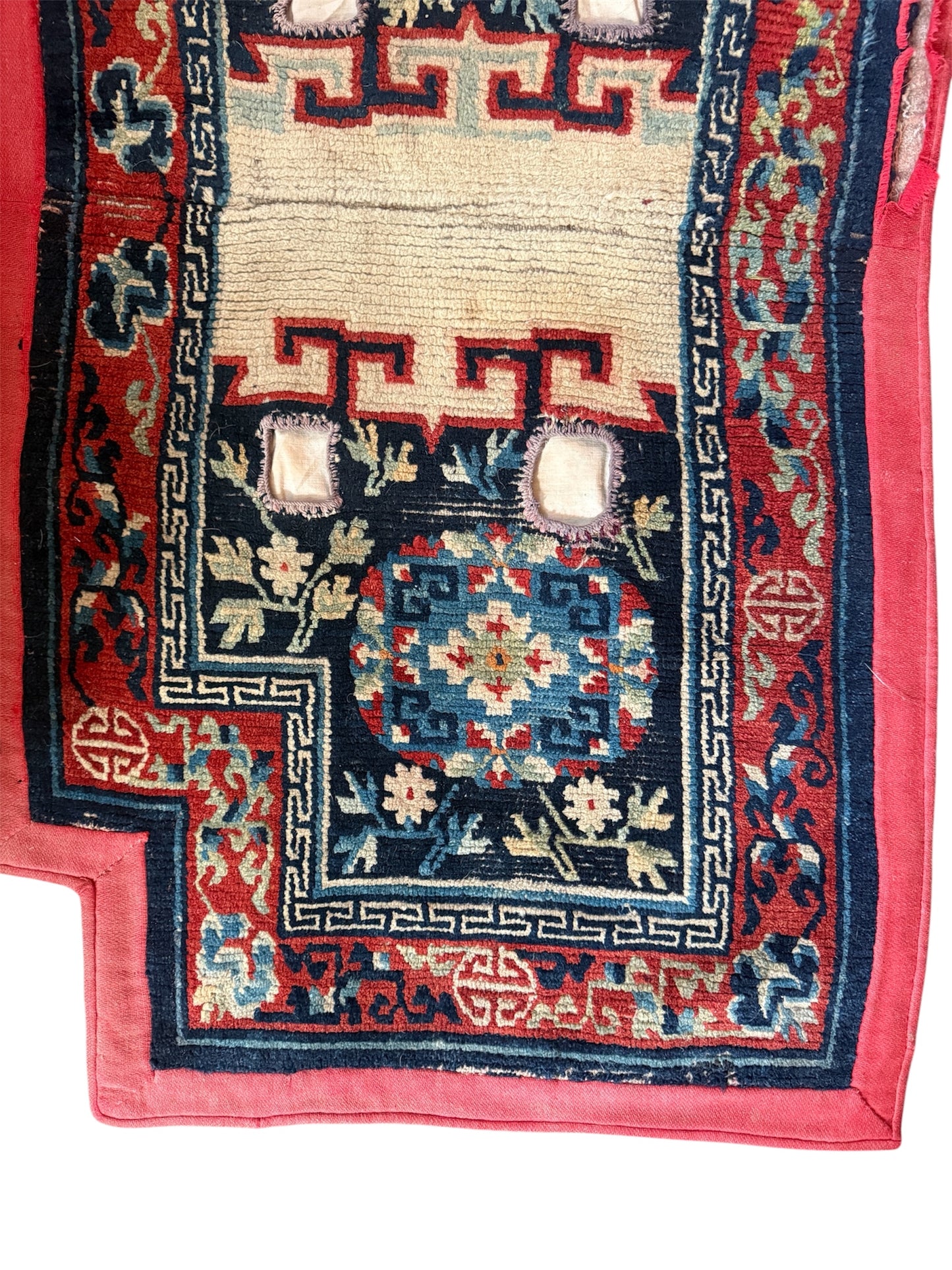 Antique Tibetan saddle rug