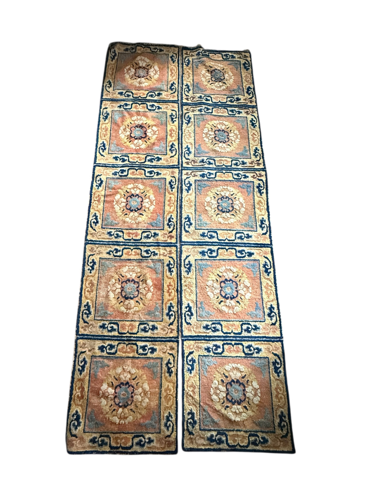 Antique five seater pair temple rug