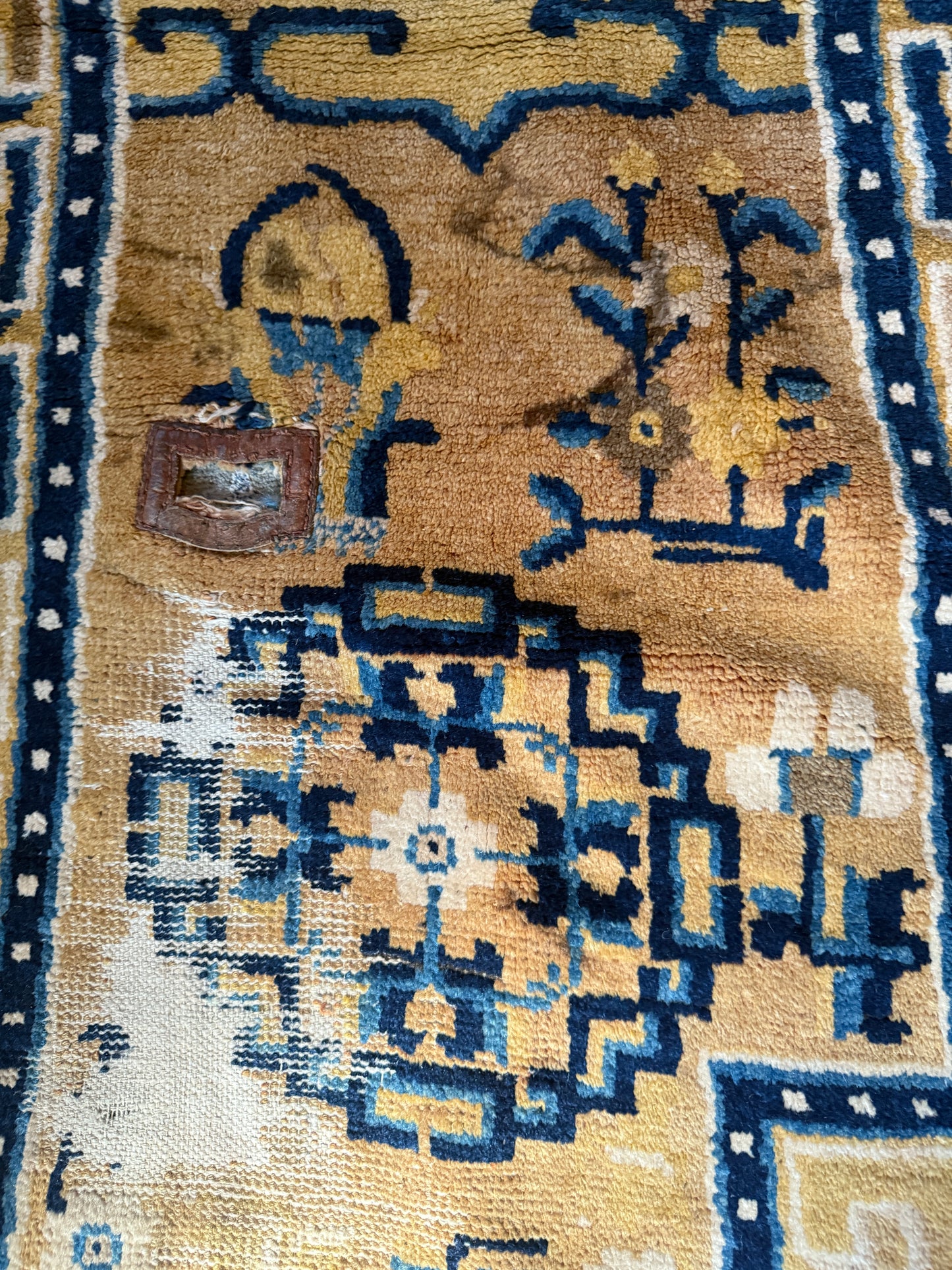 Antique Tibetan saddle rug
