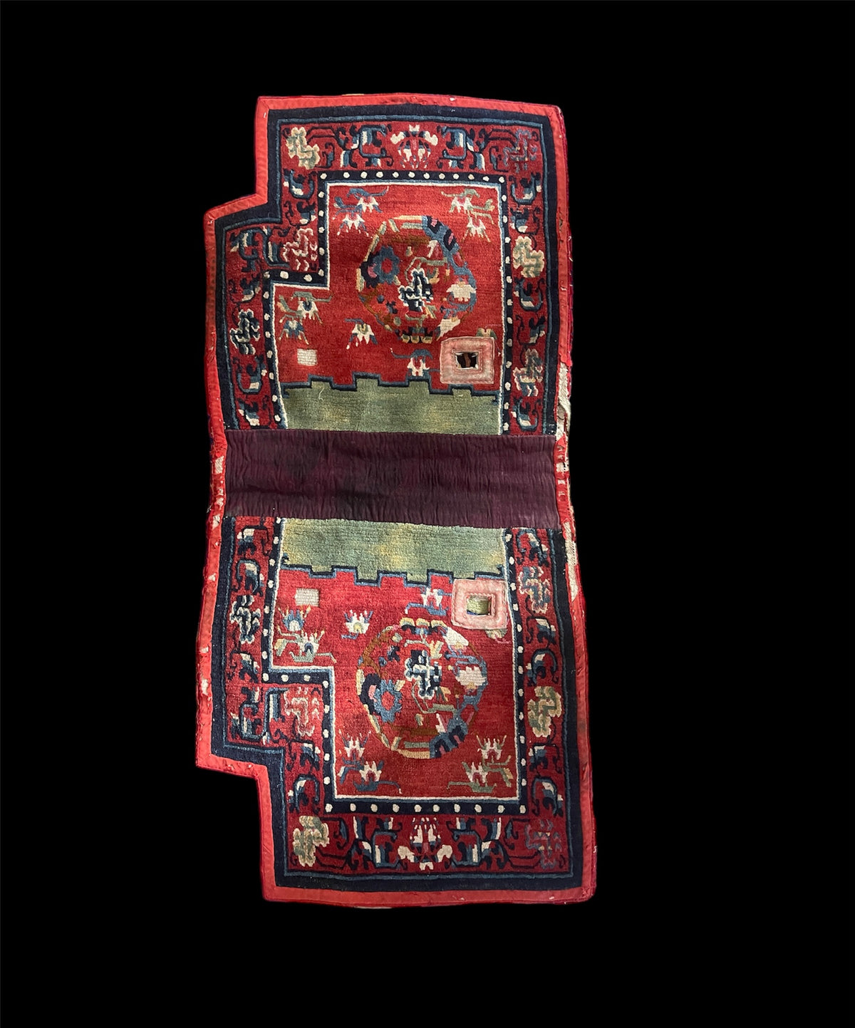 An antique Tibetan saddle rug