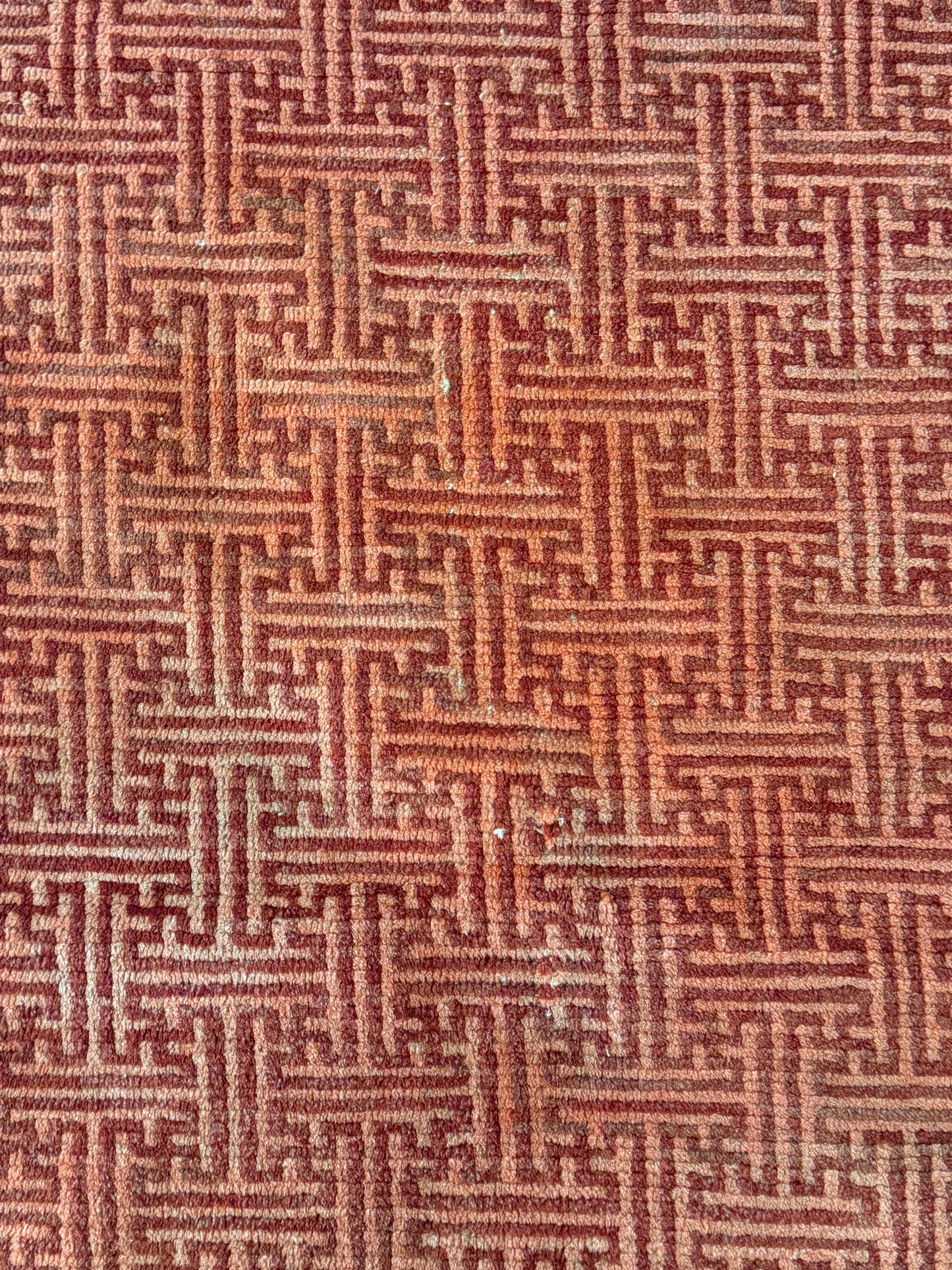 Antique rug with geometrical design