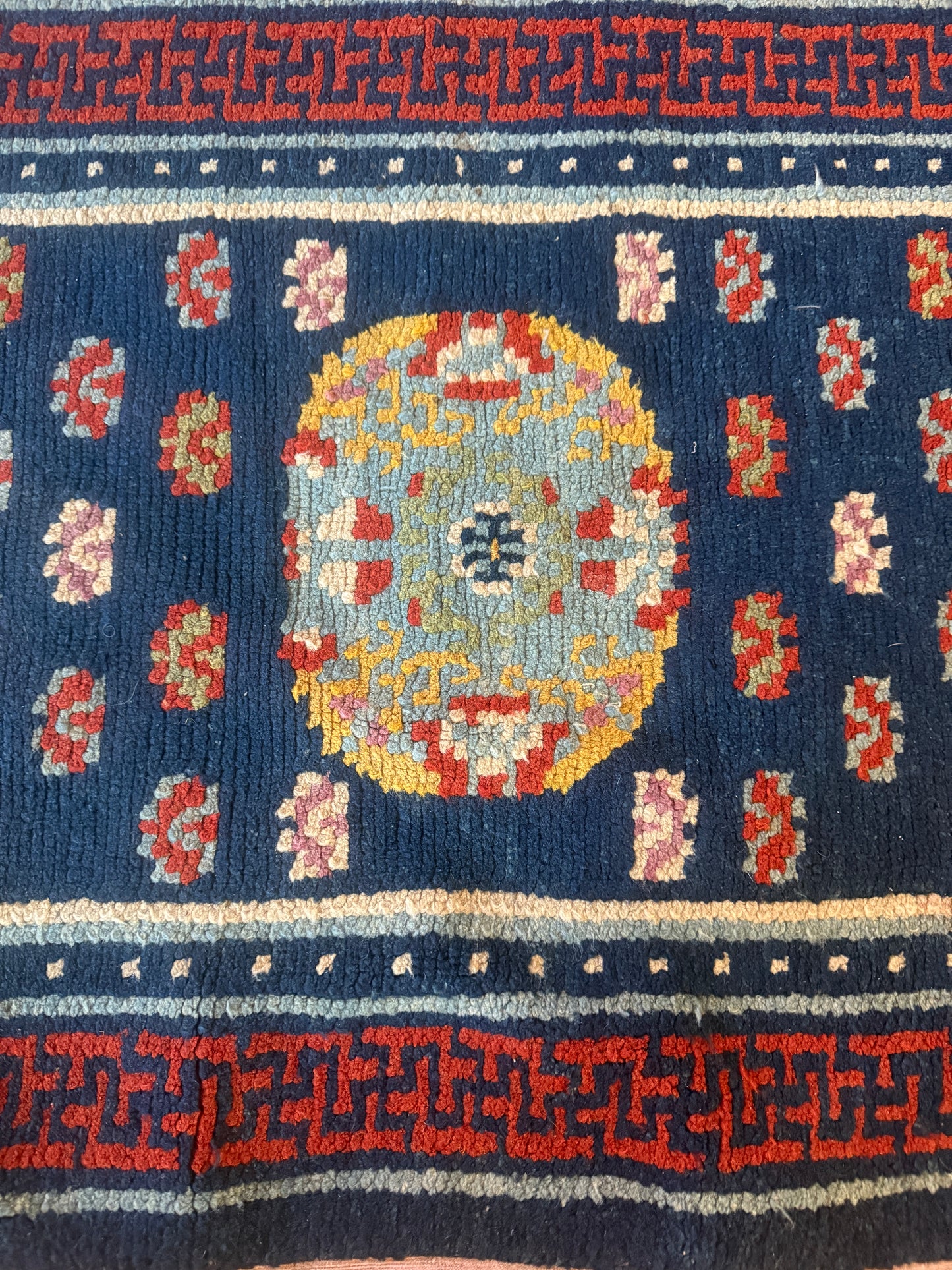 Antique 19th Century Tibetan woolen khaden- rug