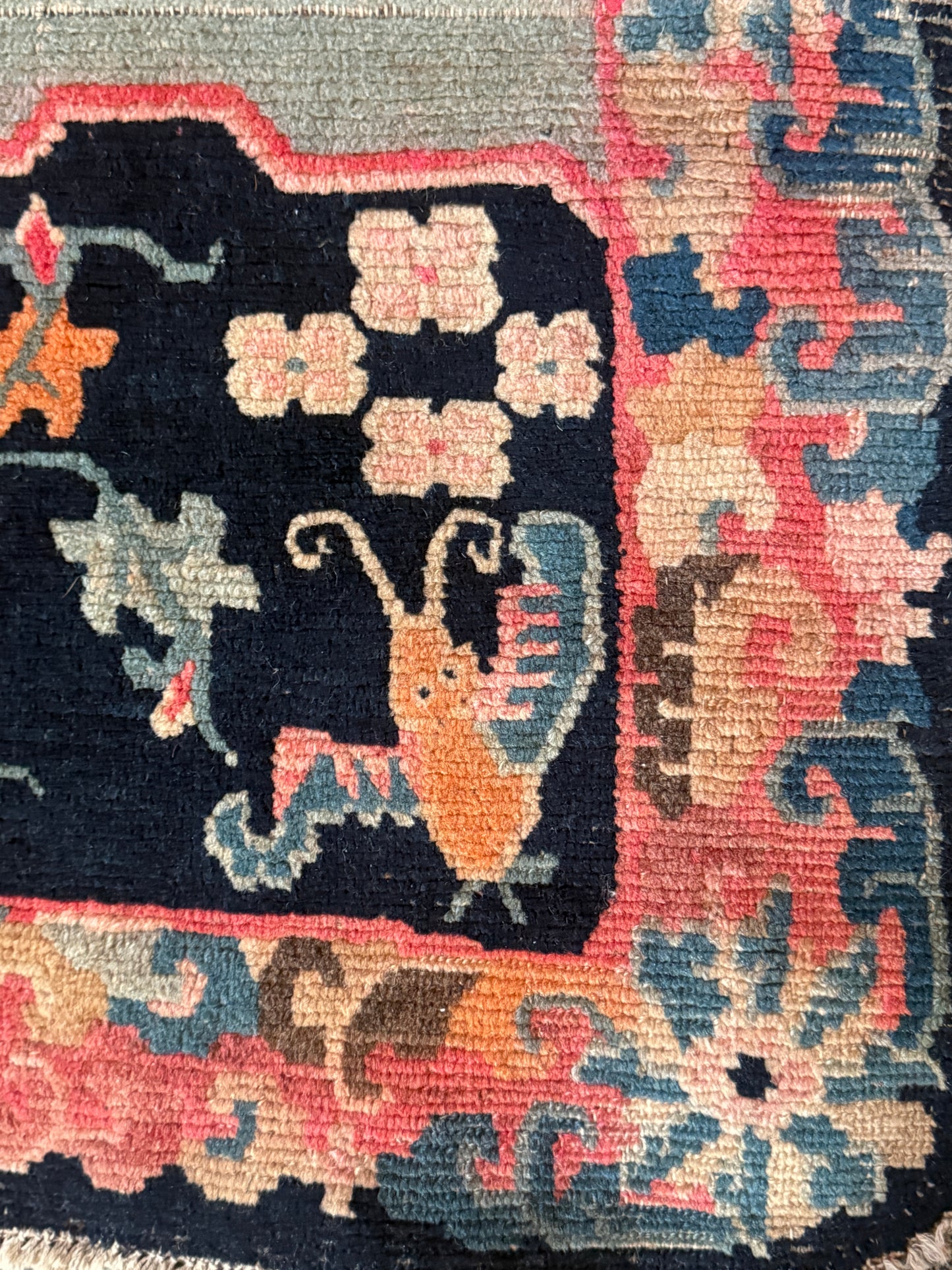An antique Tibetan saddle rug