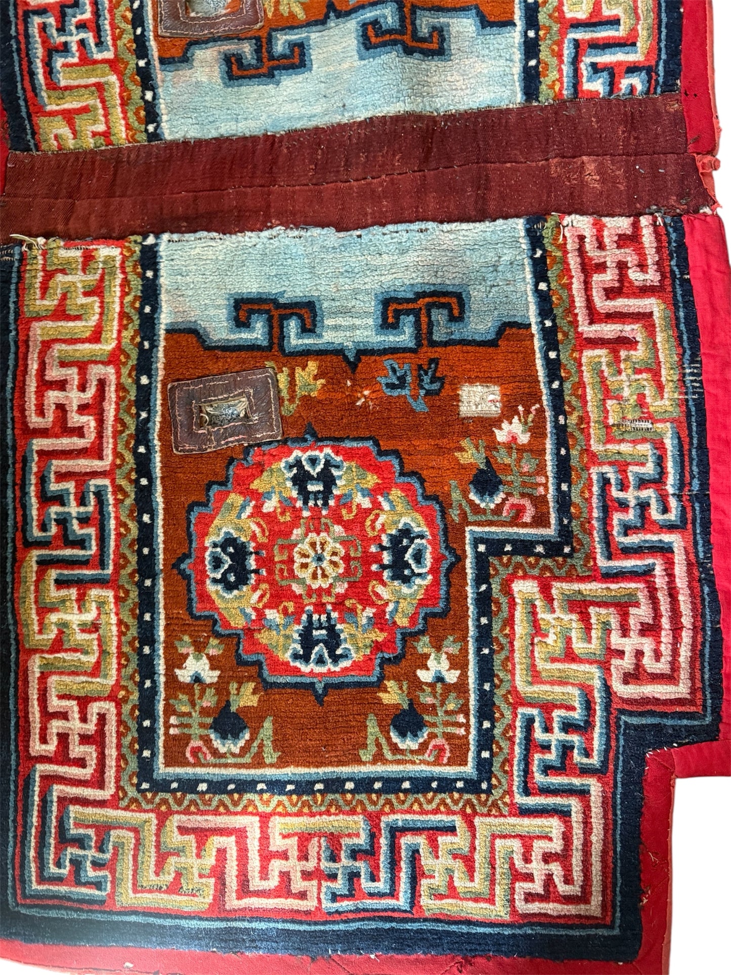 An antique Tibetan saddle rug
