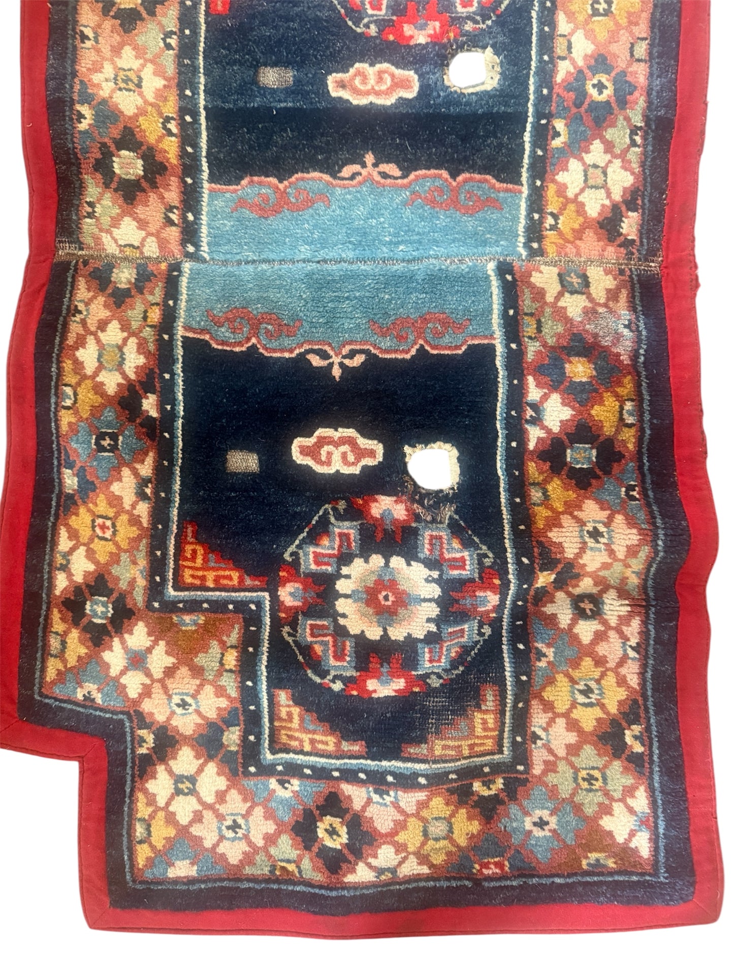 Antique Tibetan saddle rug