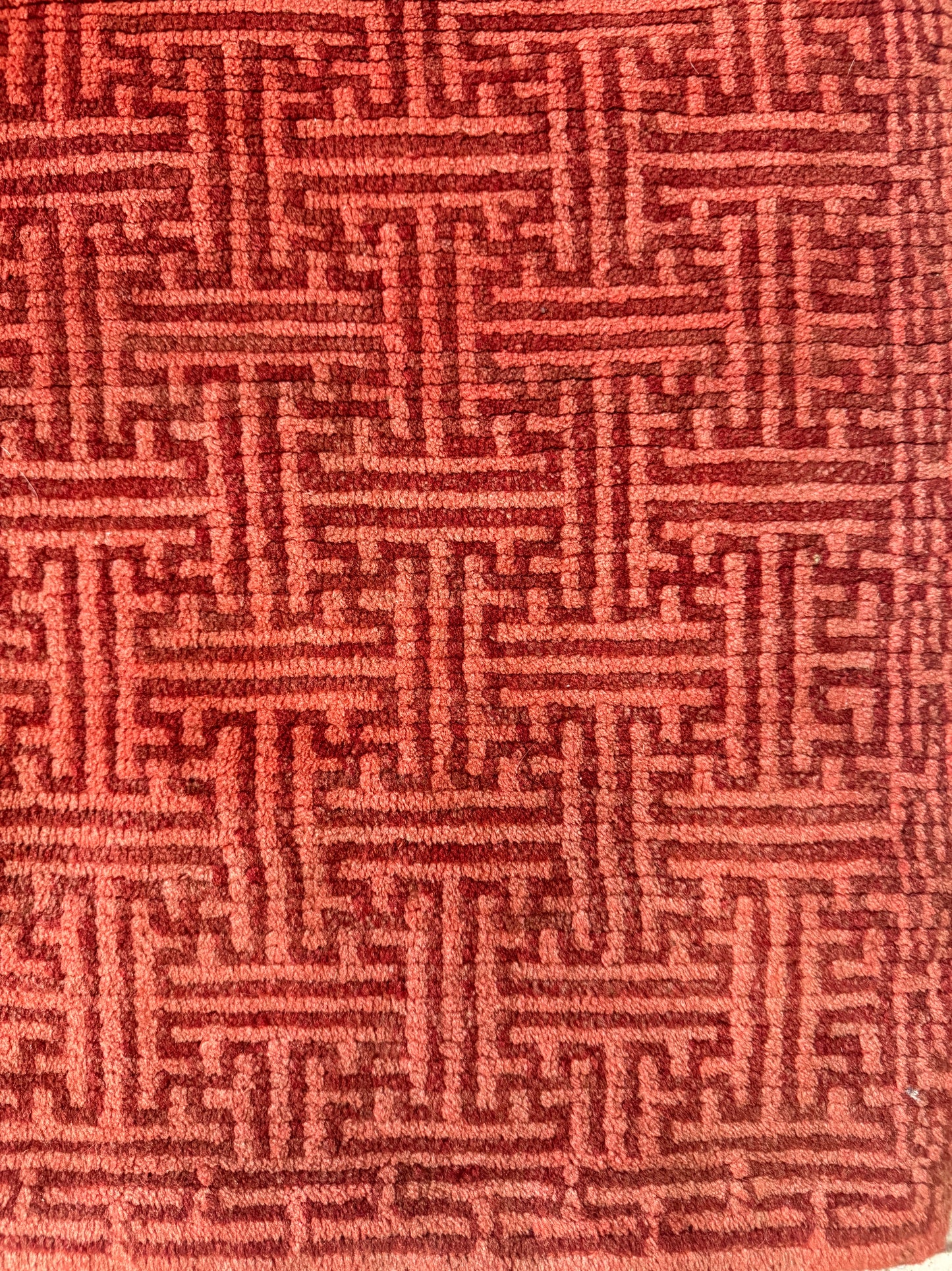 Antique rug with geometrical design
