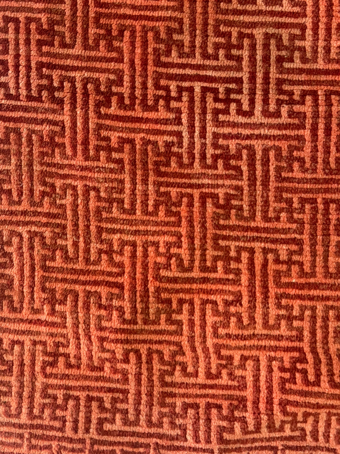 Antique rug with geometrical design