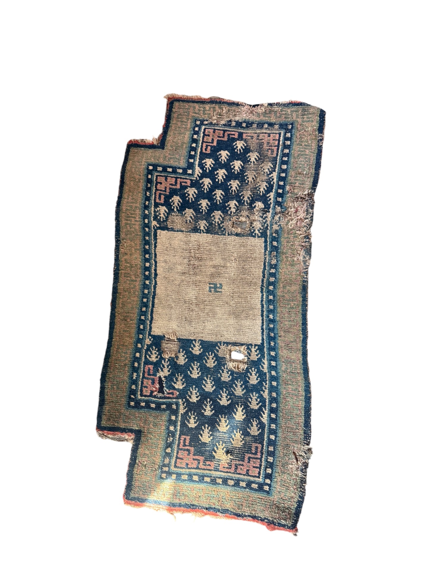 An antique mid 19th C saddle blanket/rug