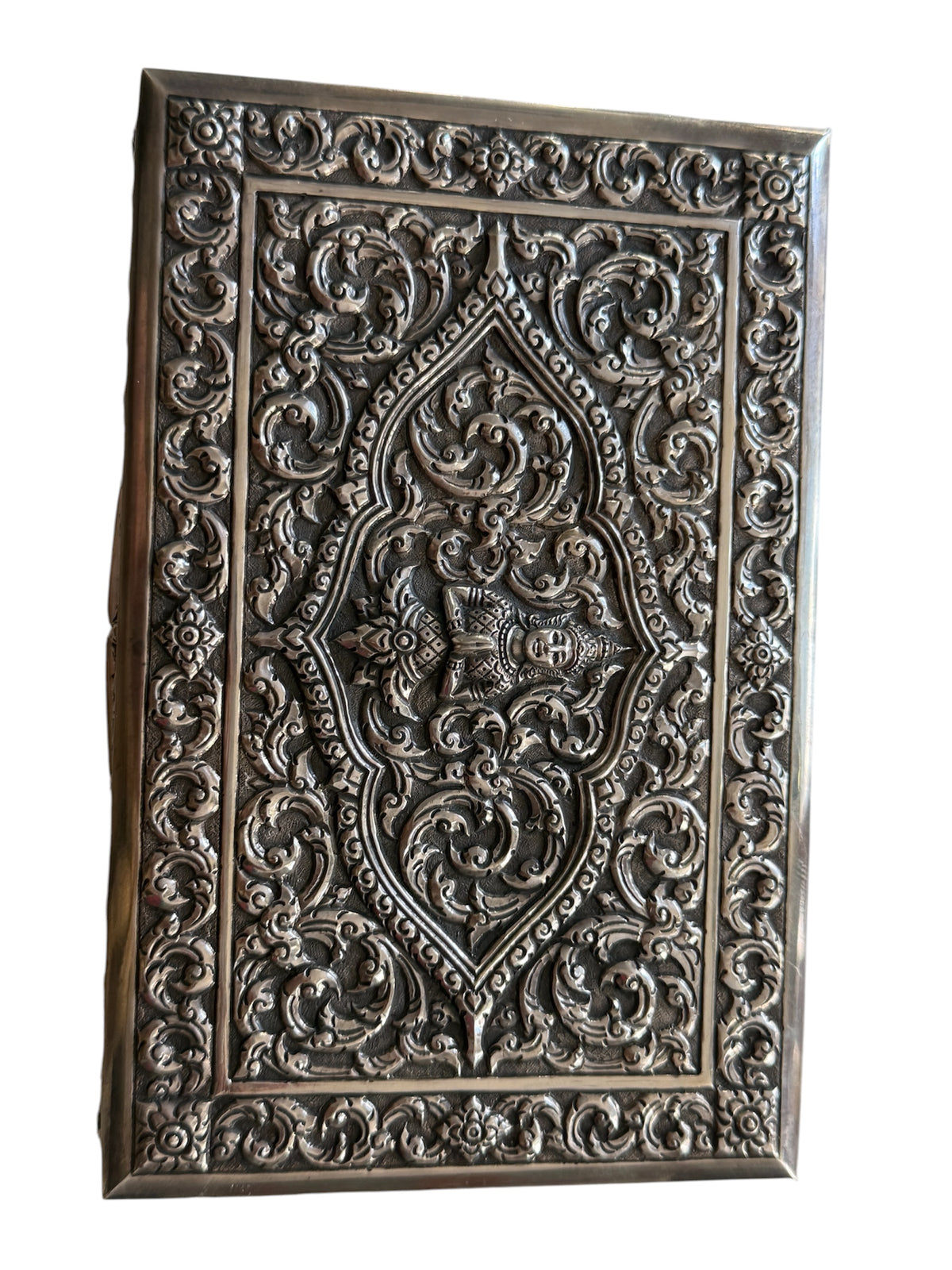 An antique Thai cigar silver box
