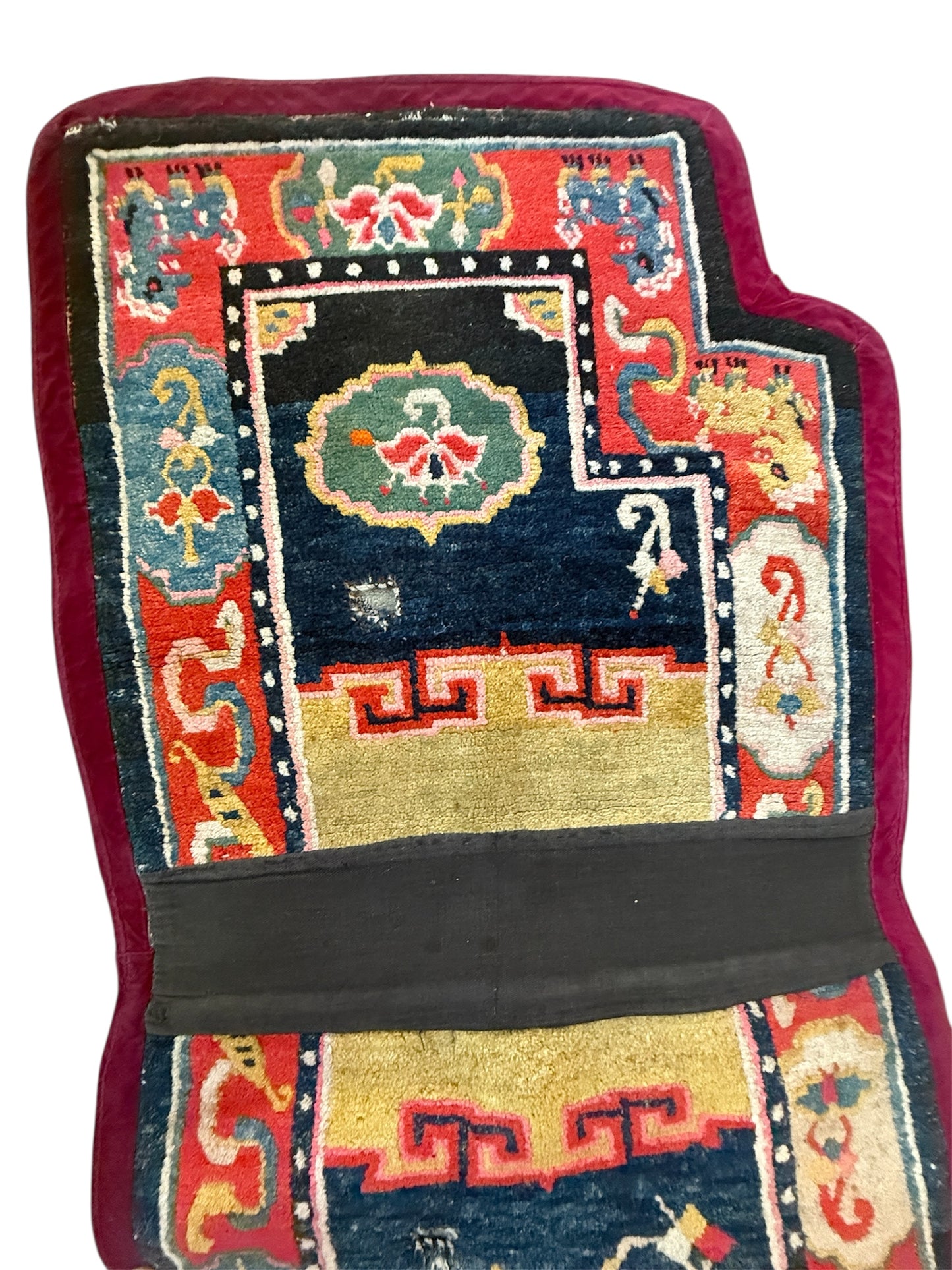 Antique Tibetan saddle rug