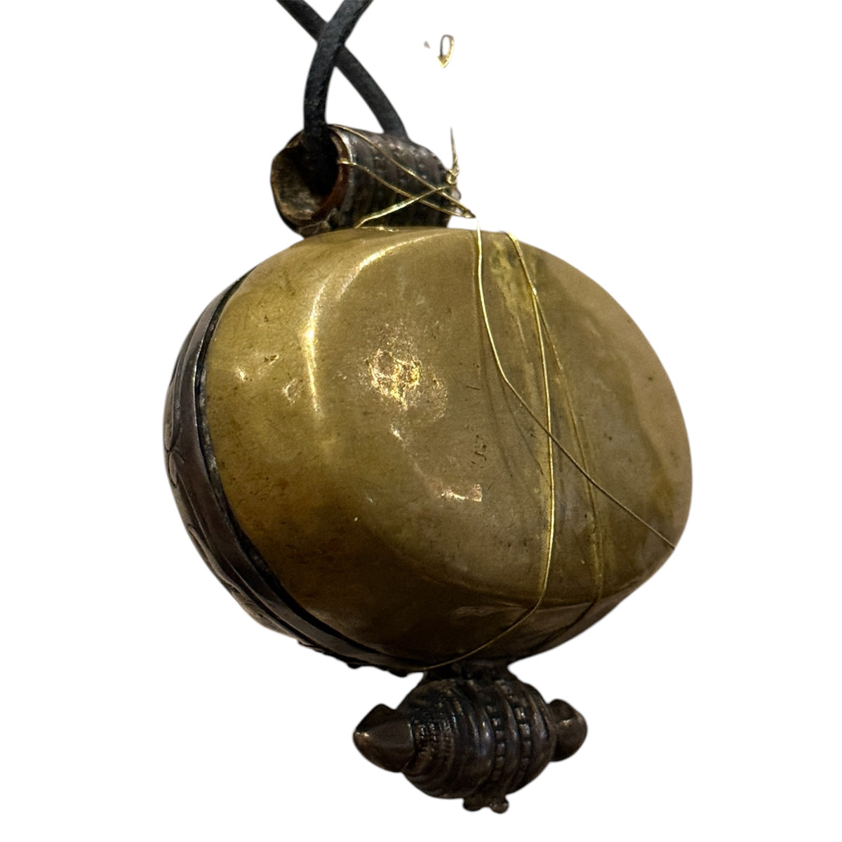 Antique Tibetan Silver Ghau Pendant with Coral Stone | Himalayan Buddhist Amulet Shrine