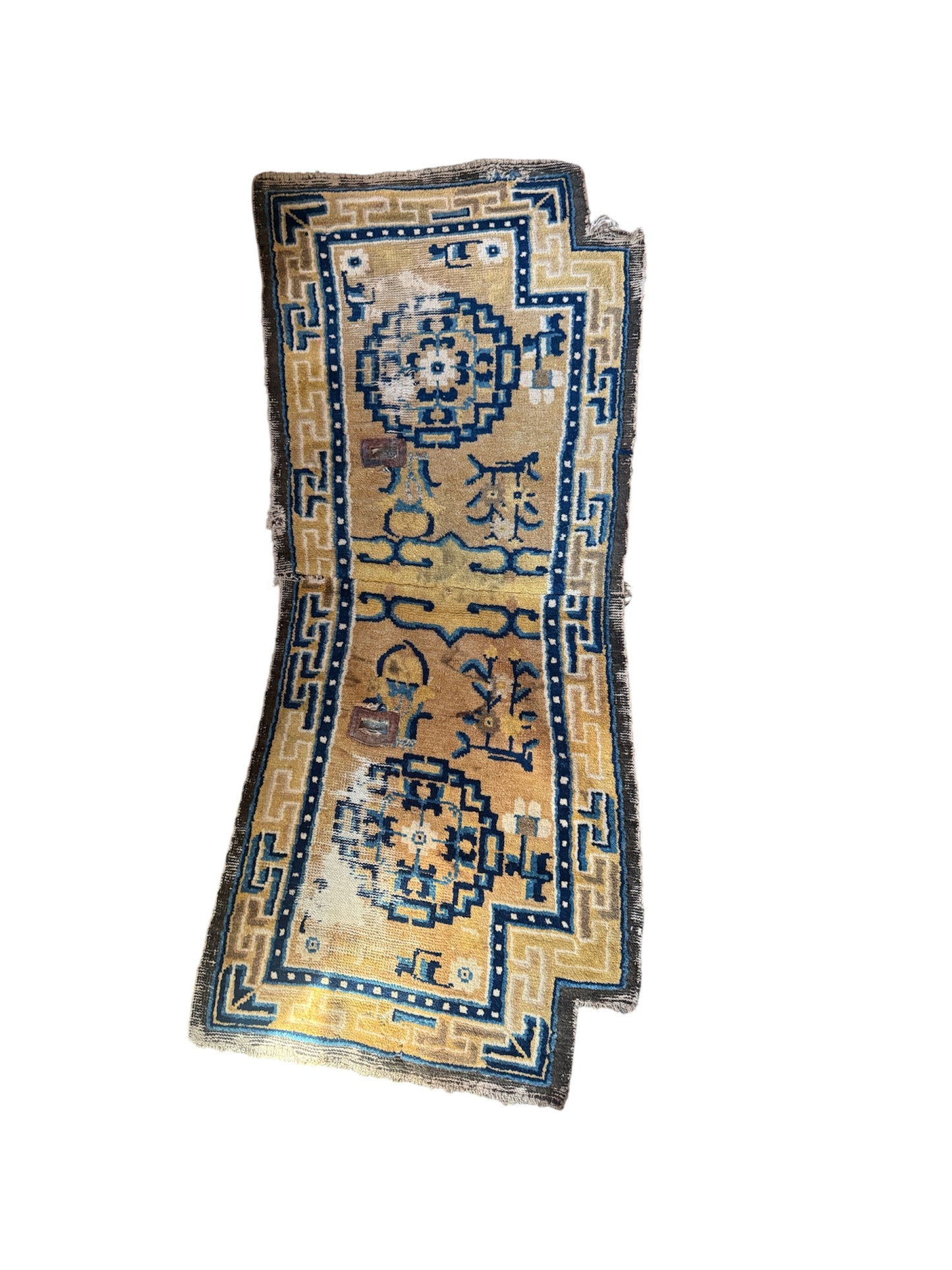 Antique Tibetan saddle rug