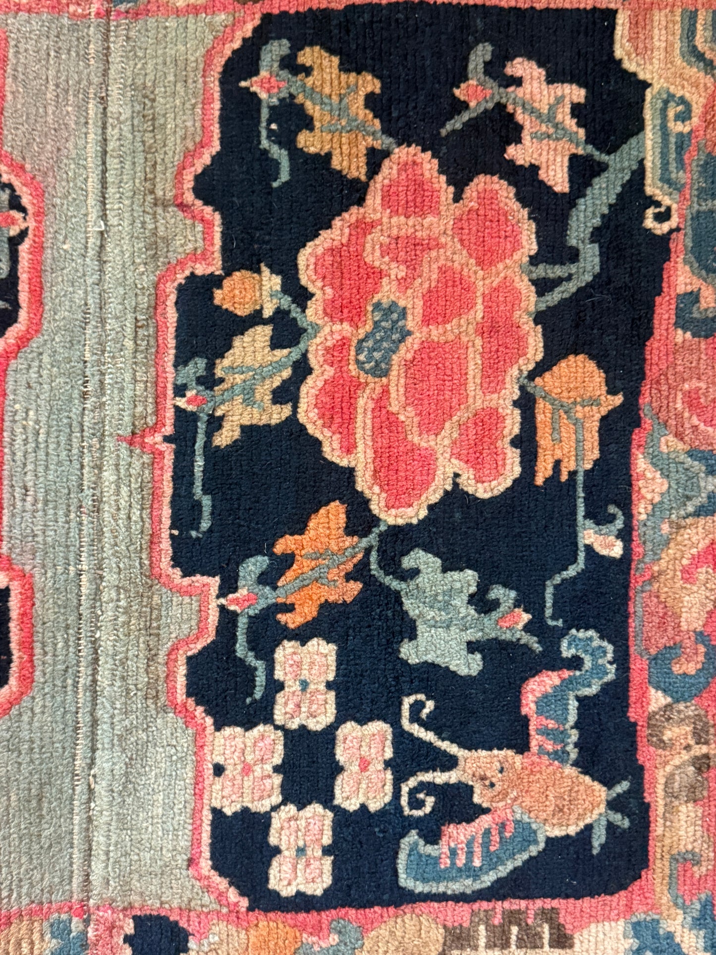 An antique Tibetan saddle rug