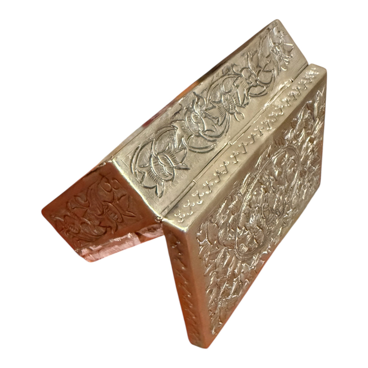A silver repousse box