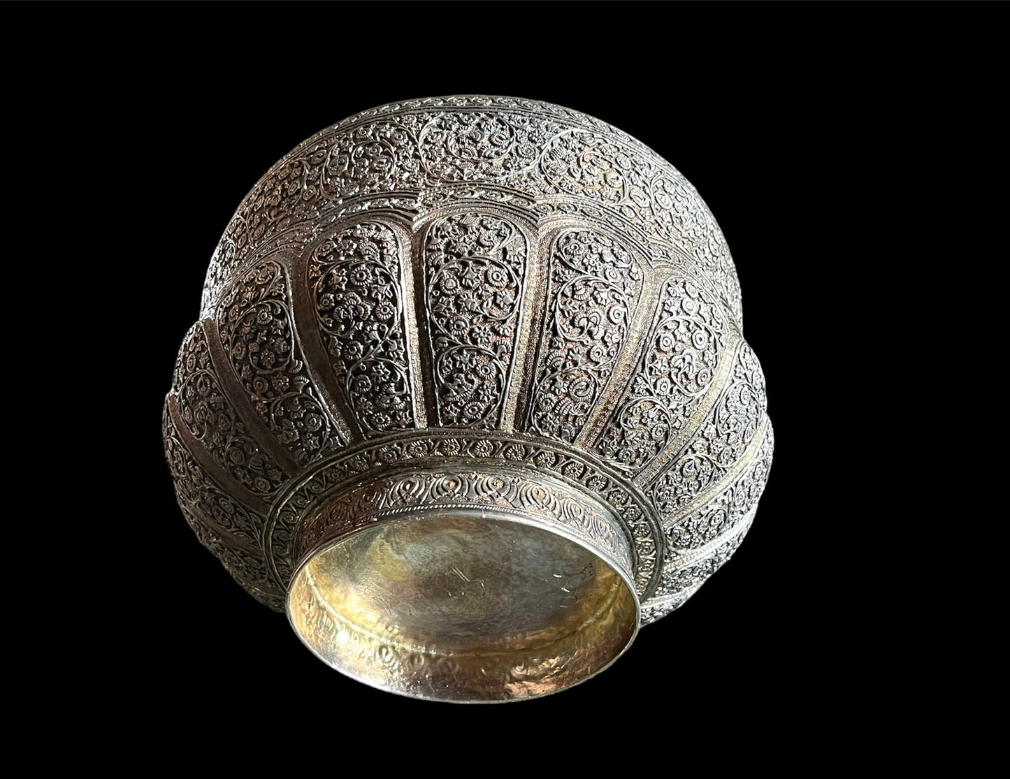 An antique (19th C) large Indian silver bowl