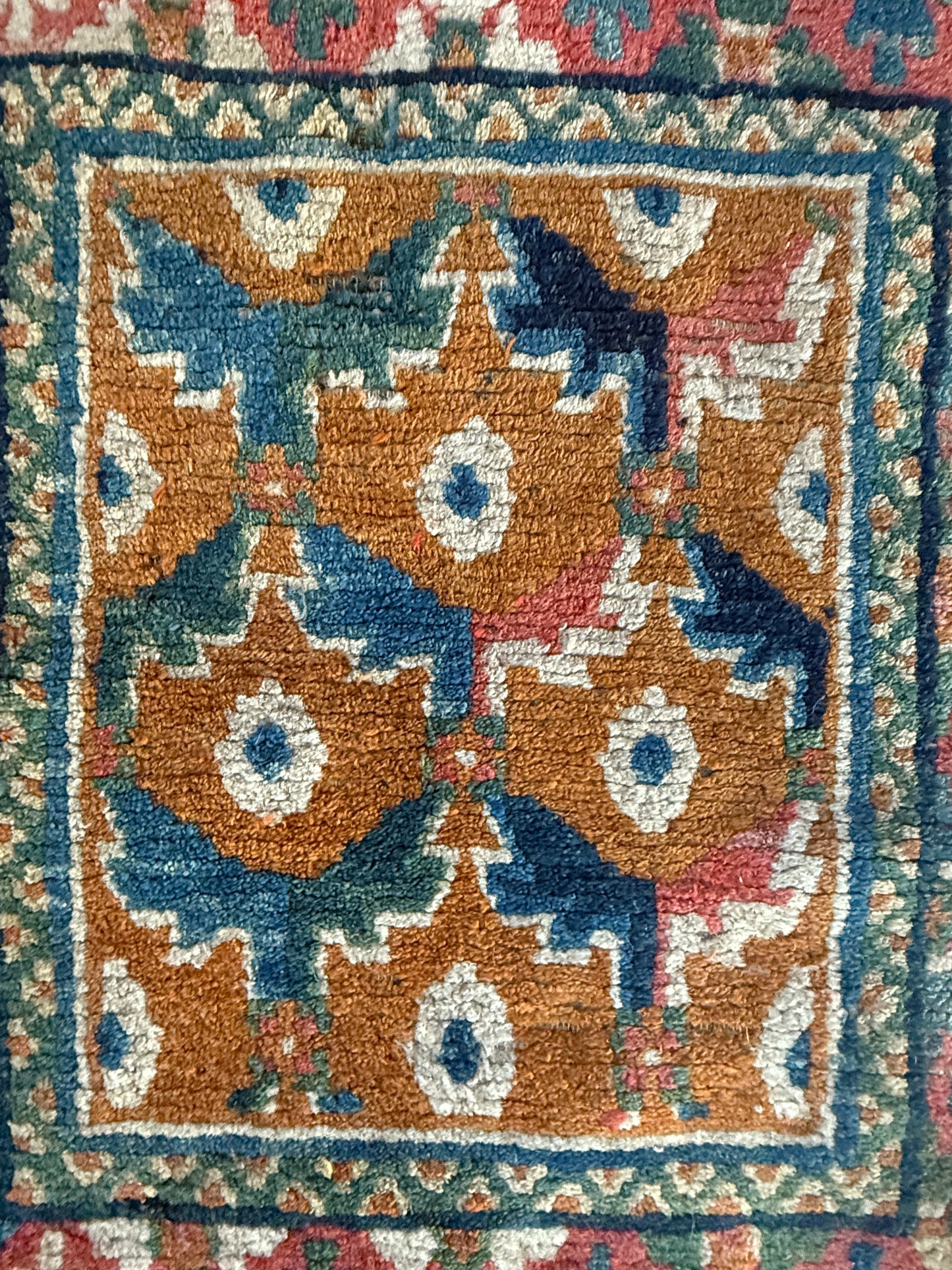 Antique Tibetan seat rug