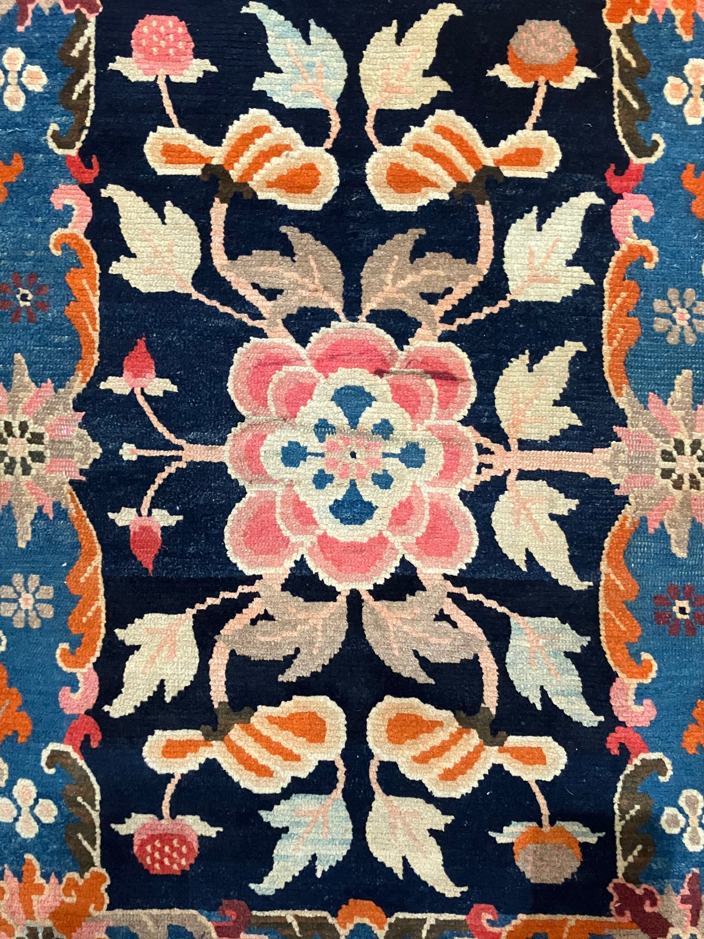 An antique Tibetan meditation rug