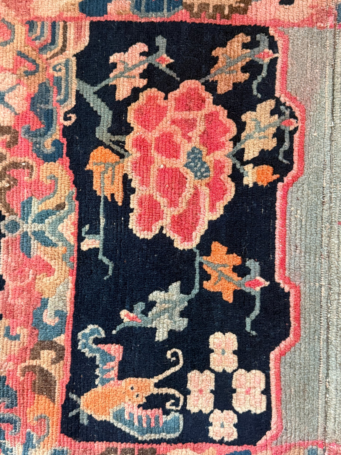 An antique Tibetan saddle rug