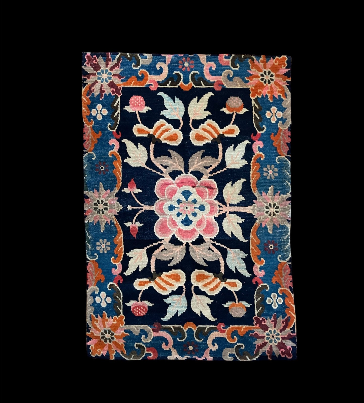 An antique Tibetan meditation rug