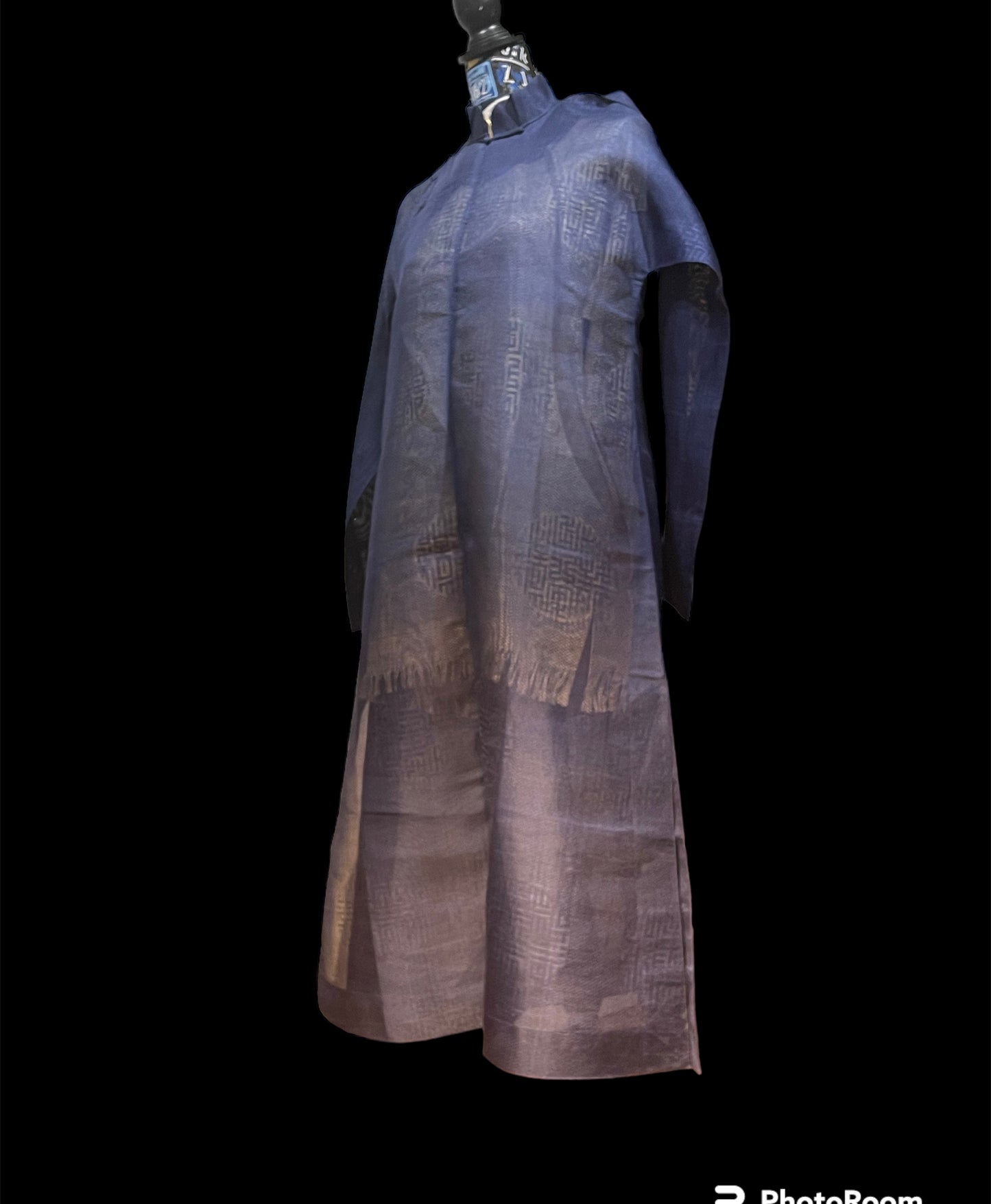 Antique see- through Chinese robe/ Dress made with antique Chinese silk gauze
