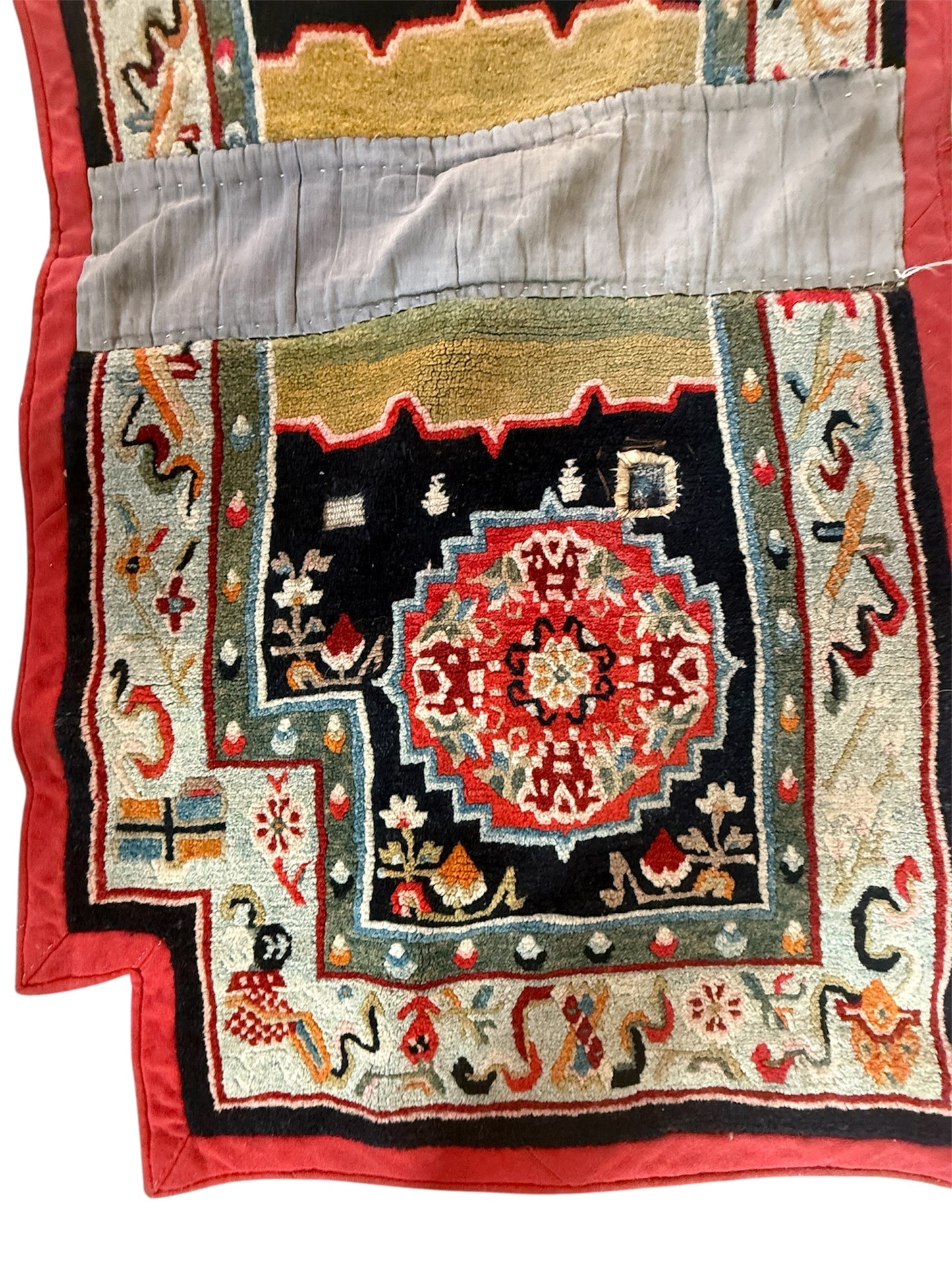 Antique Tibetan saddle rug