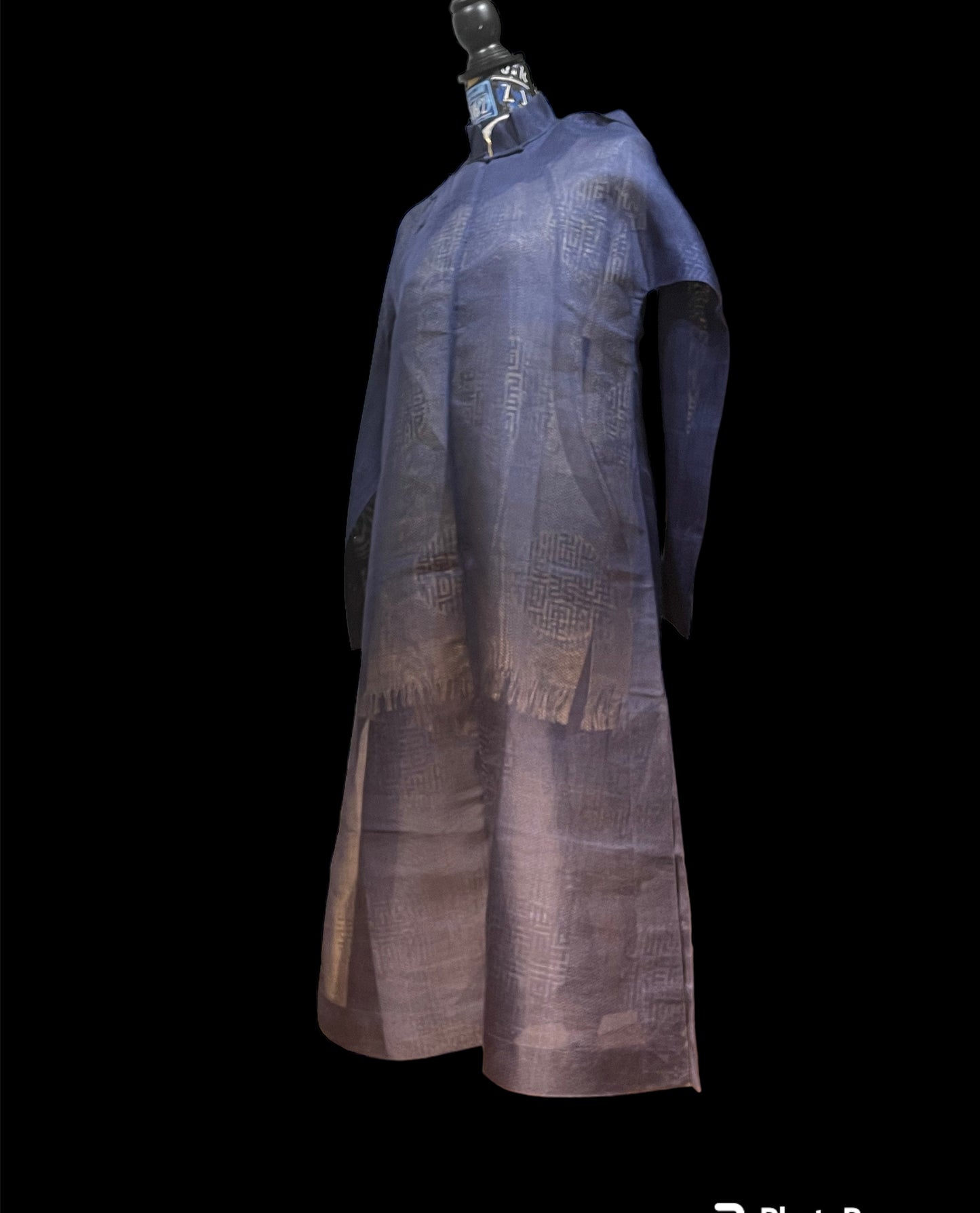 Antique see- through Chinese robe/ Dress made with antique Chinese silk gauze