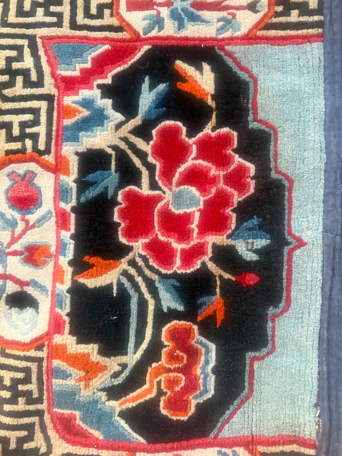 Antique Tibetan saddle rug