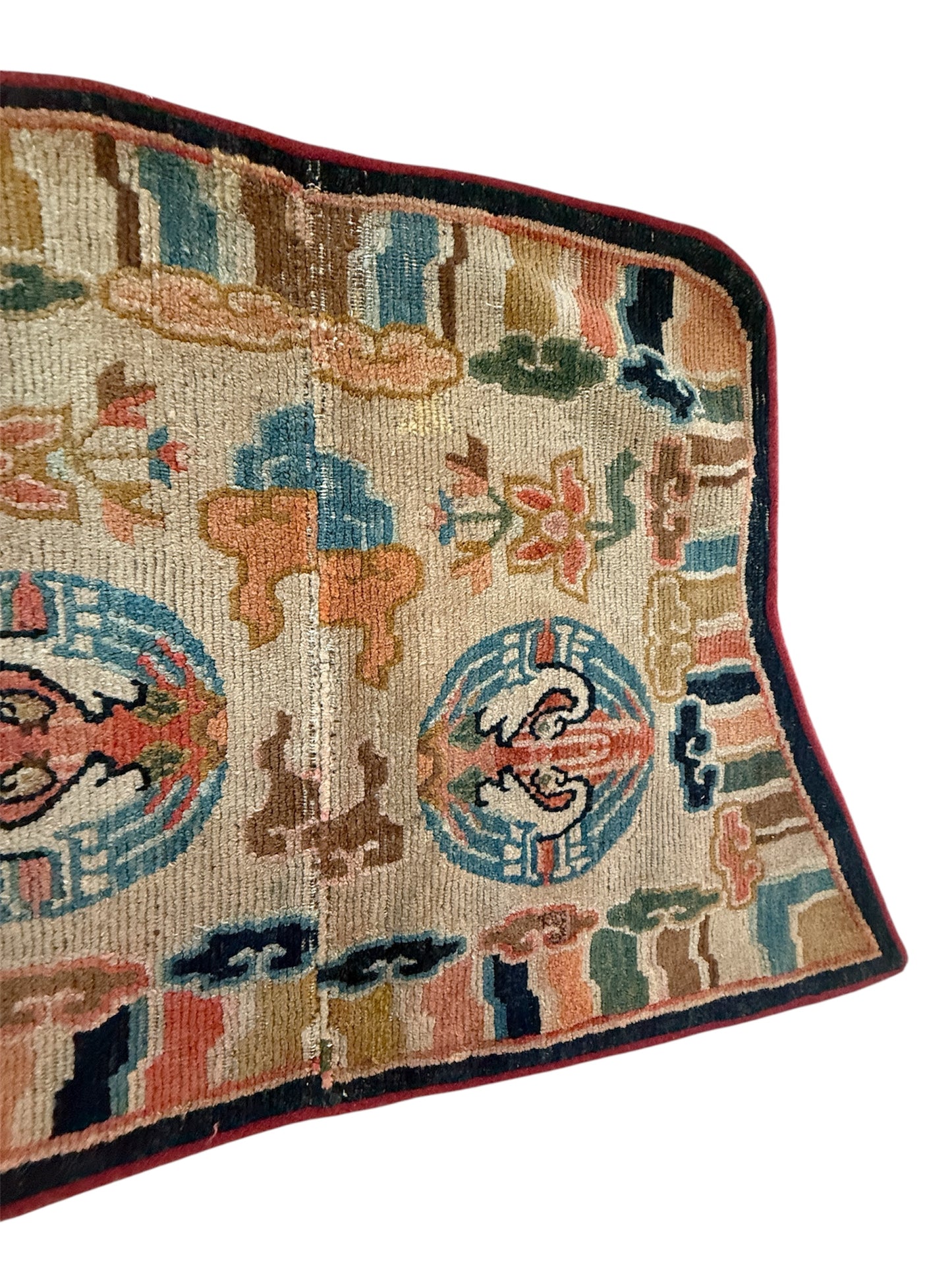 Antique Tibetan saddle rug