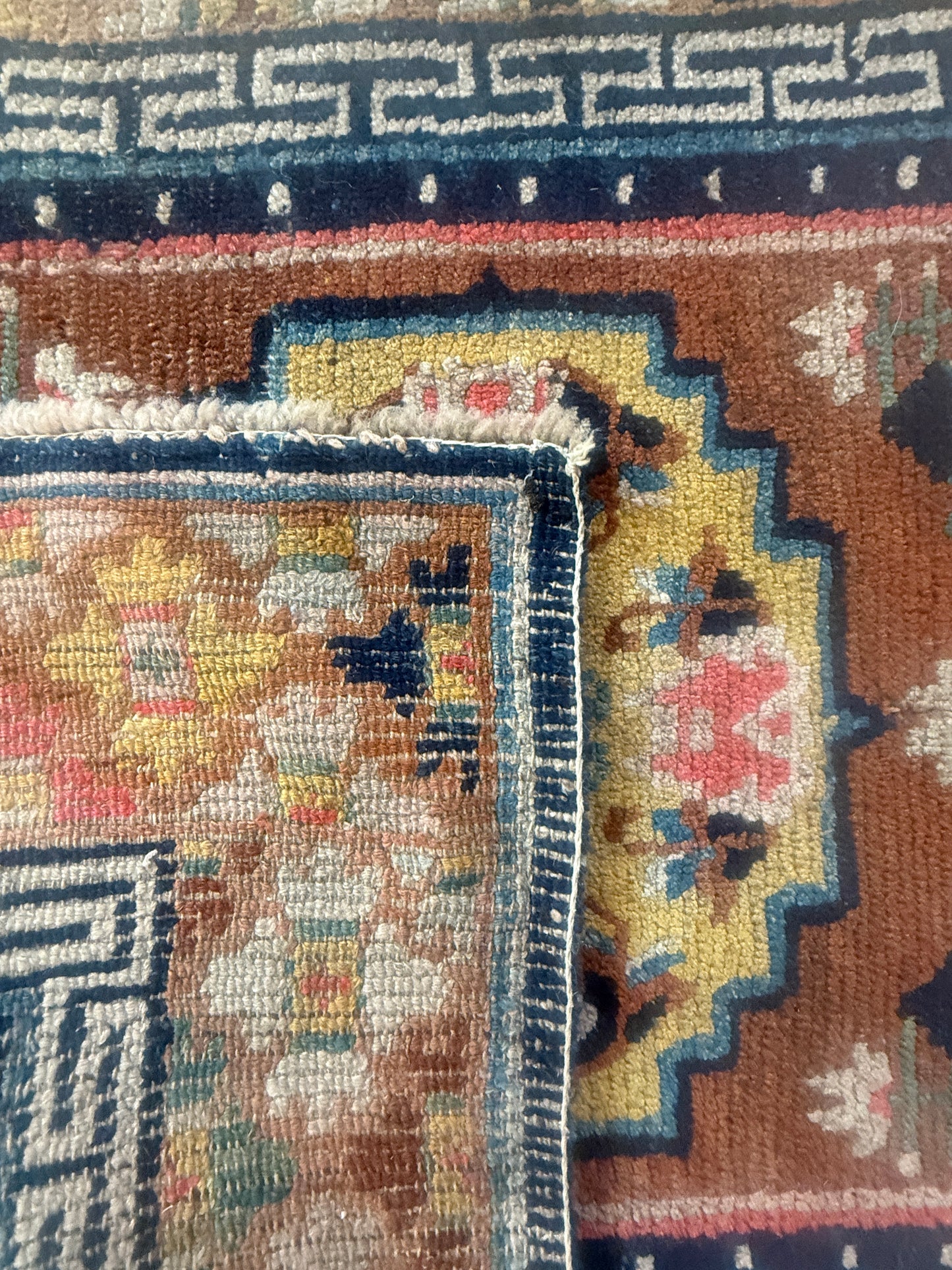 Antique meditation seat rug