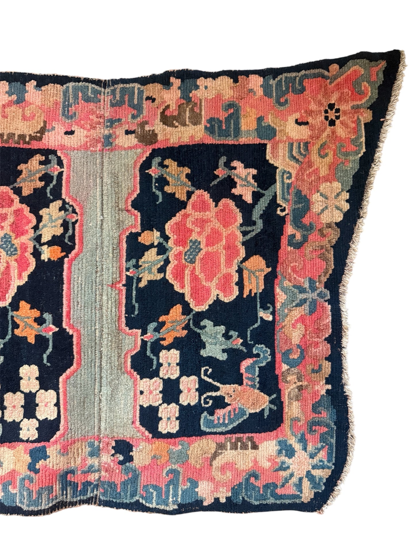 An antique Tibetan saddle rug