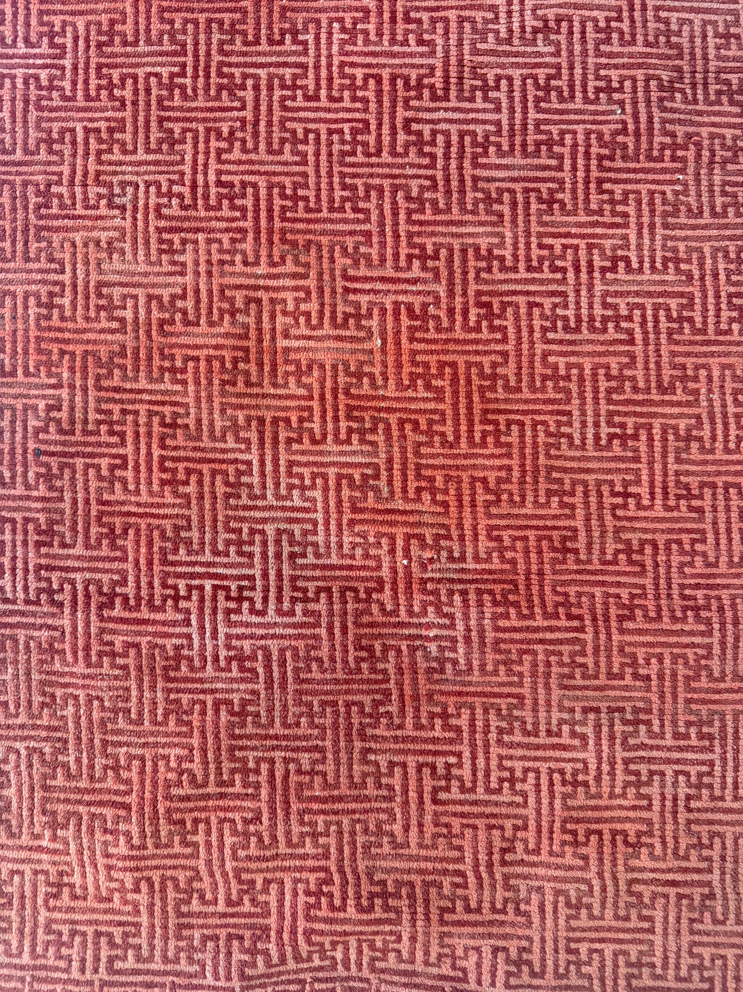 Antique rug with geometrical design