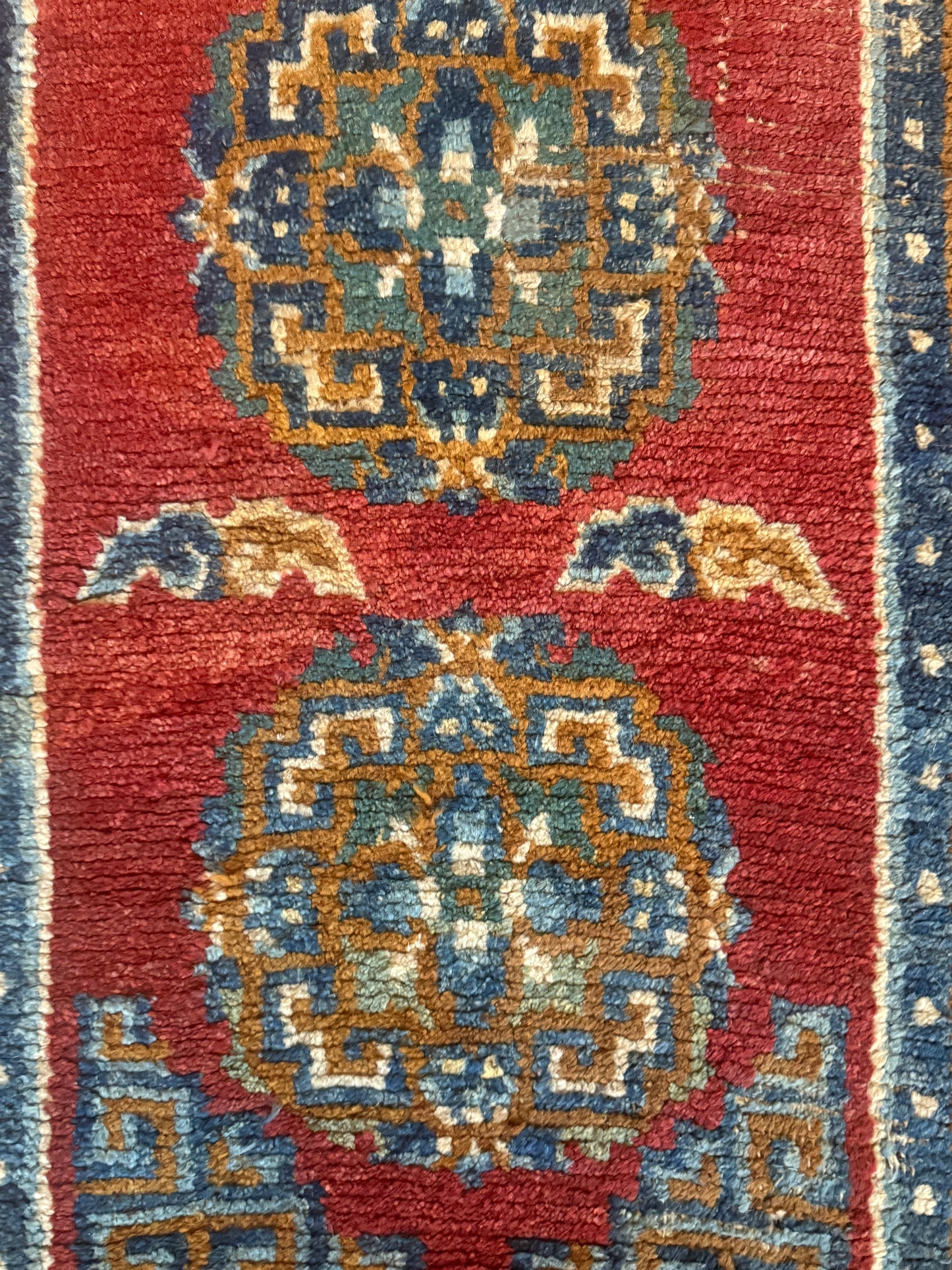 Antique 19th Century Tibetan woolen rug