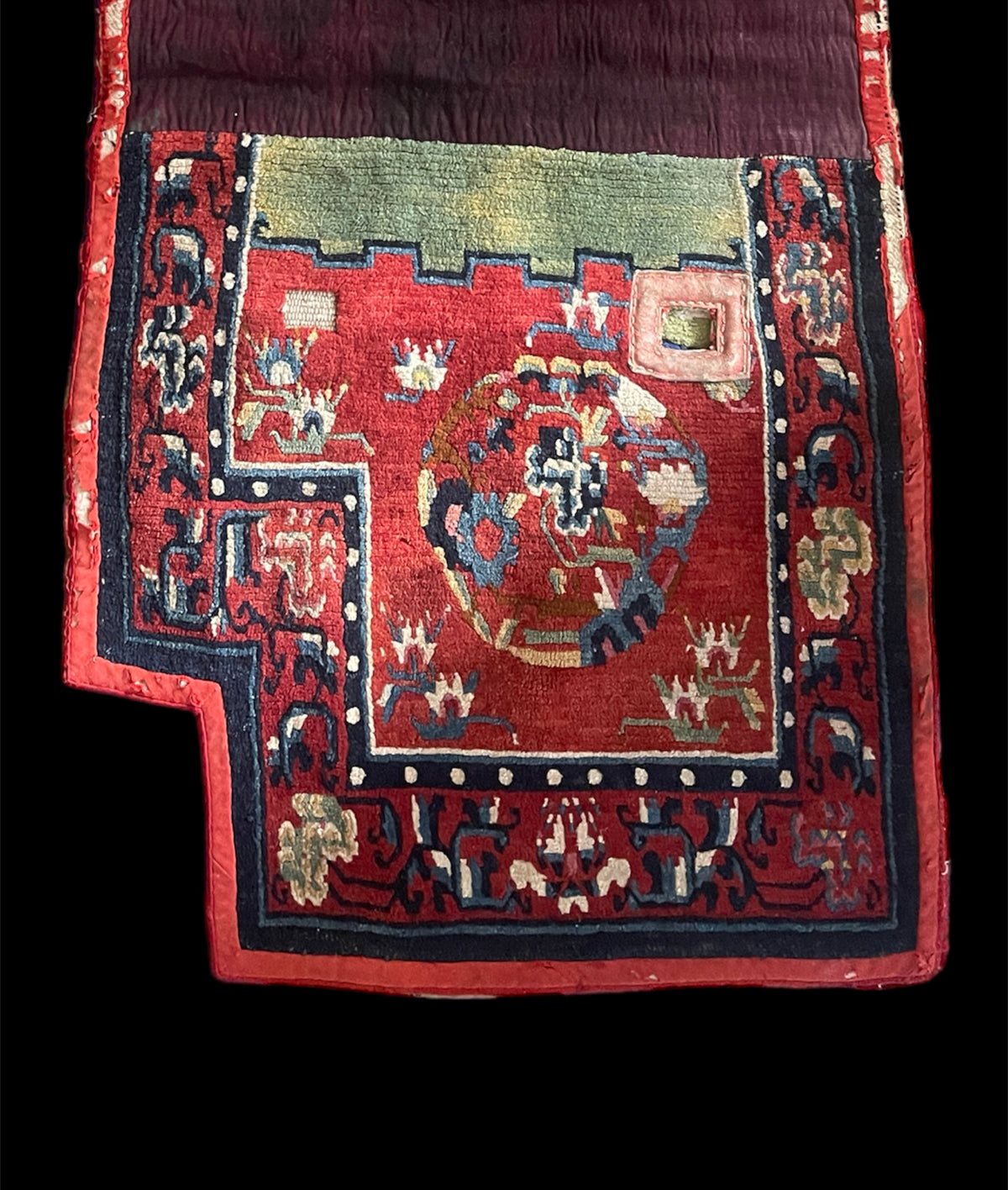 An antique Tibetan saddle rug