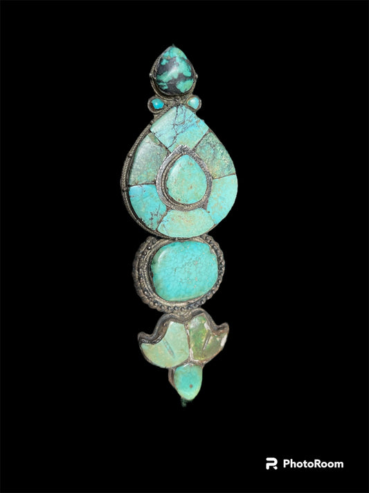 A single antique ear pendant - Tibetan aykhor