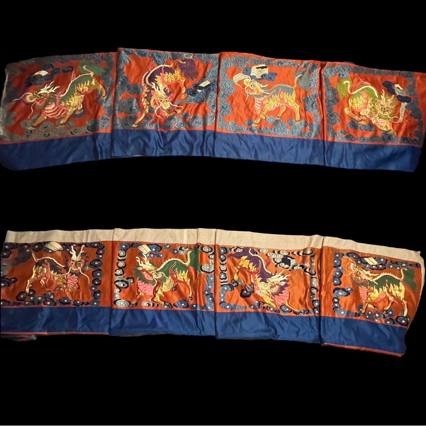 An antique Chinese wall hanging - embroidery on silk