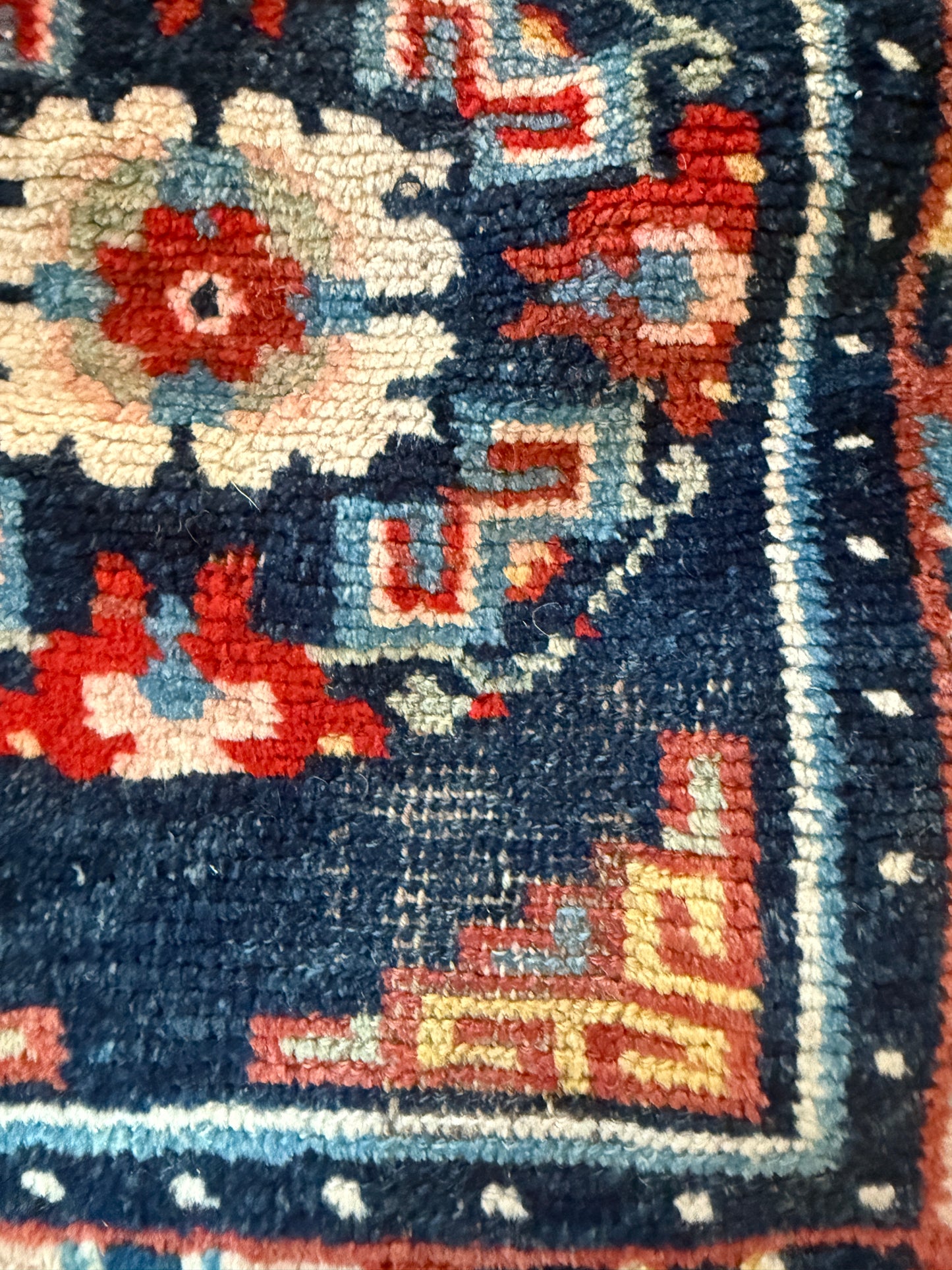 Antique Tibetan saddle rug