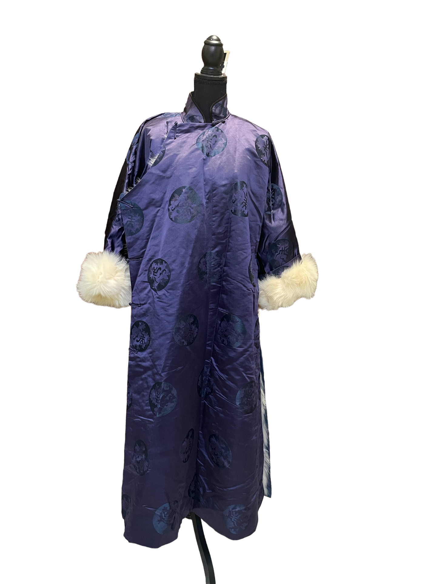 A fur lined women’s winter robe