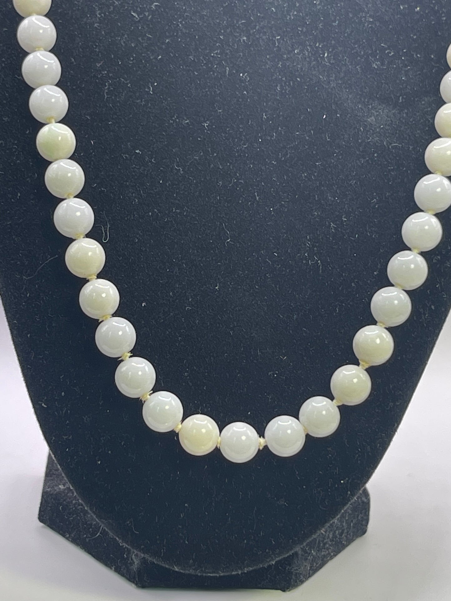A vintage lavender jade necklace from Gumps