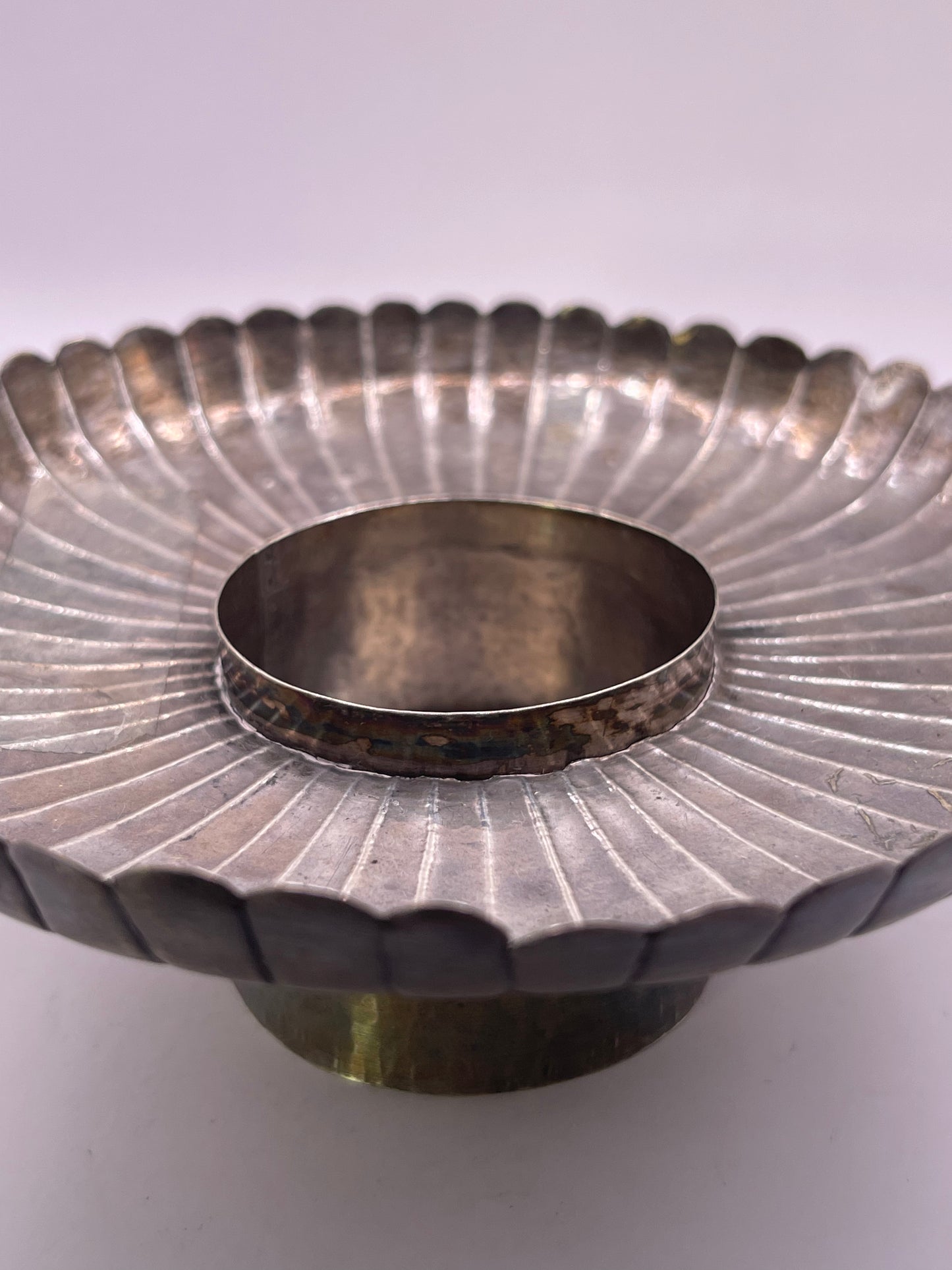 Antique silver Tibetan cup stand