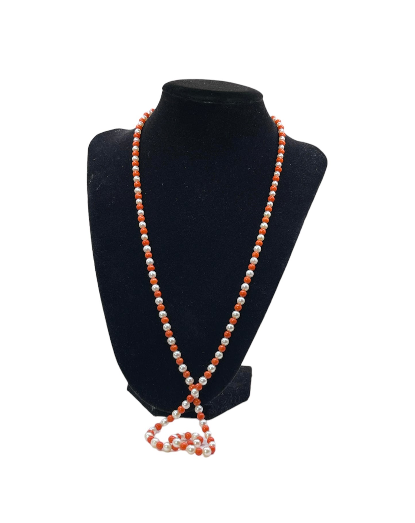 Coral and pearl necklace
