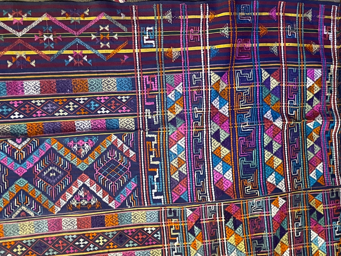 Mid 20th C. Bhutanese silk Kira