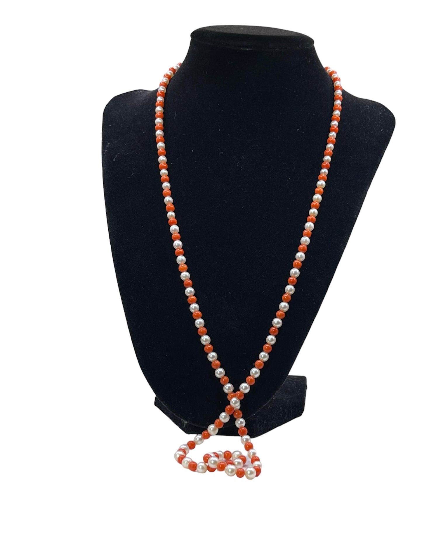 Coral and pearl necklace